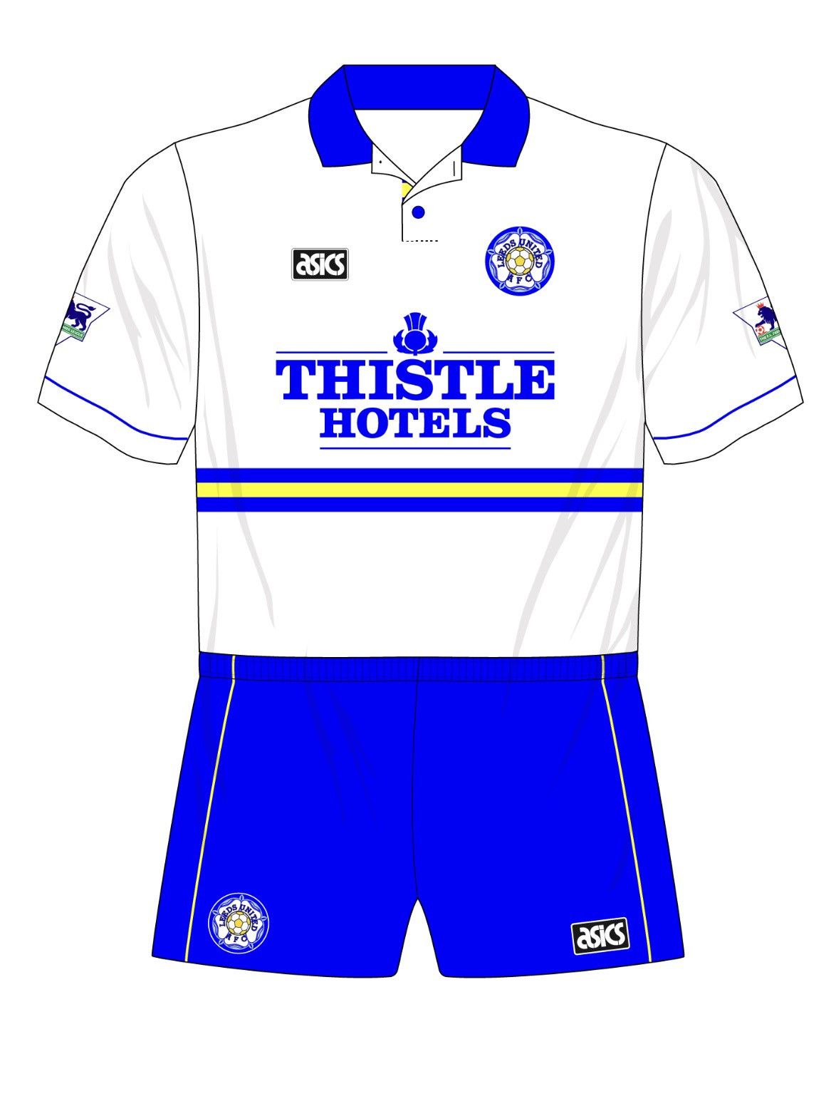Vintage Vintage 1993-95 Leeds United Asics Soccer Shorts Size 32 Size US 32 / EU 48 - 2 Thumbnail