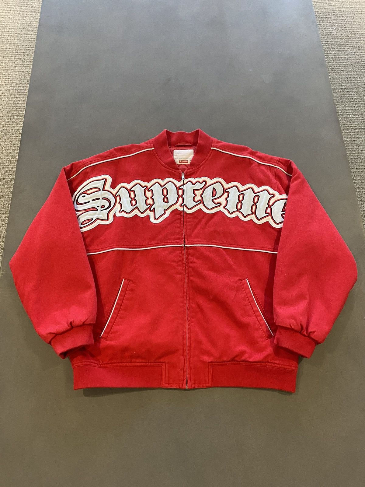 Supreme Twill Old English Varsity Jacket
