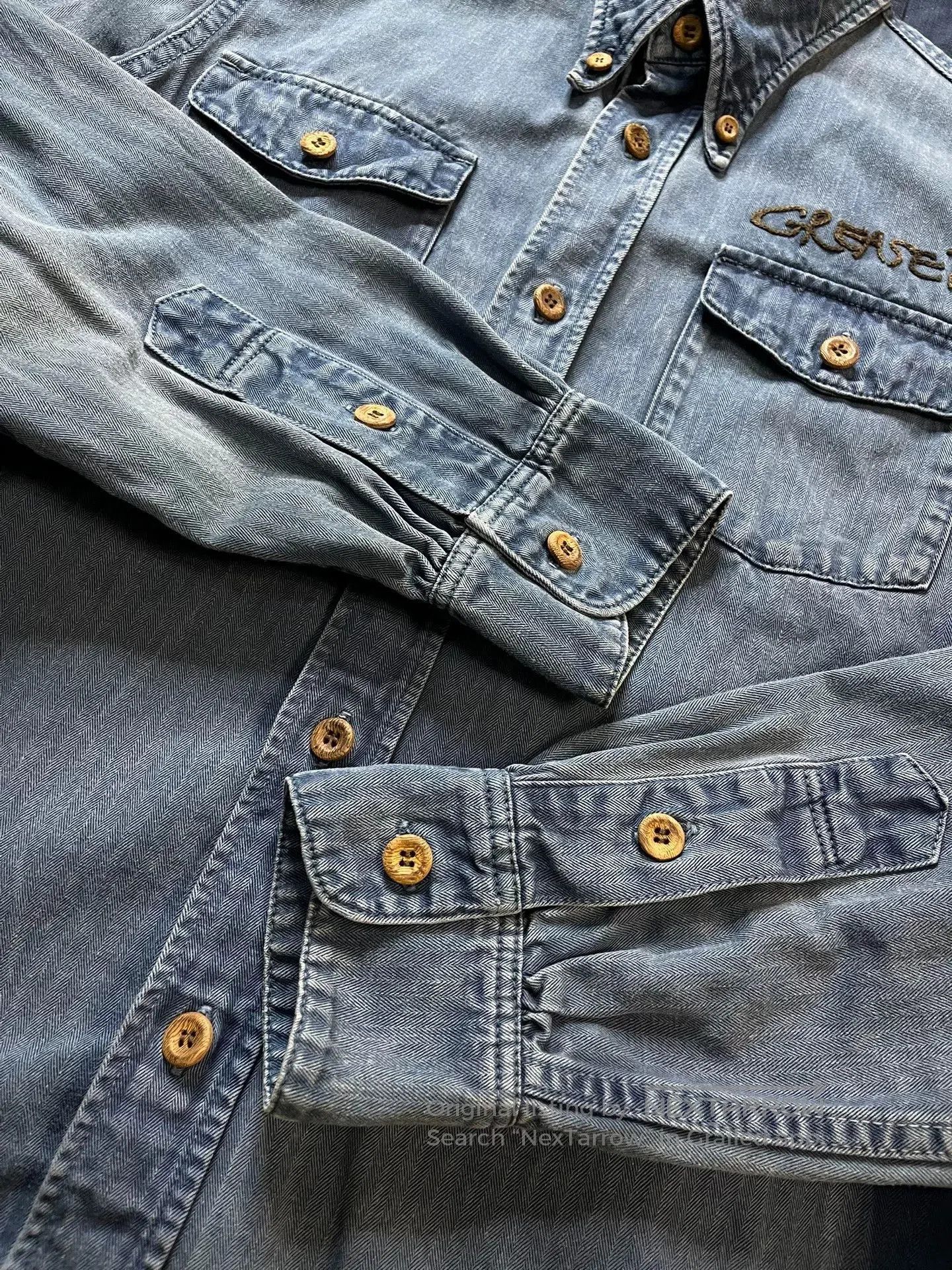 Visvim Visvim Denim Embroidered Shirt. Size US M / EU 48-50 / 2 - 8 Thumbnail