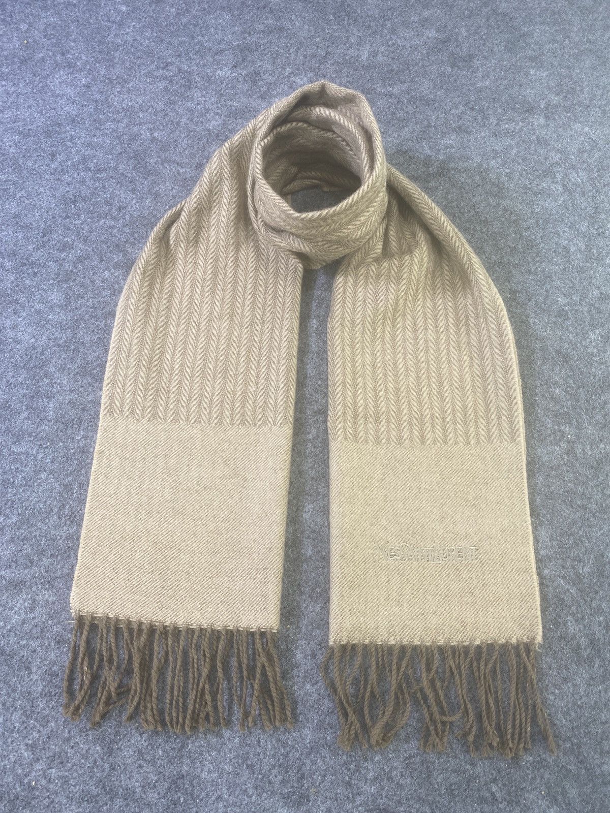 Vintage × Yves Saint Laurent Yves Saint Laurent Scarf/Muffler/Neckwear -T1013 Size ONE SIZE - 1 Thumbnail