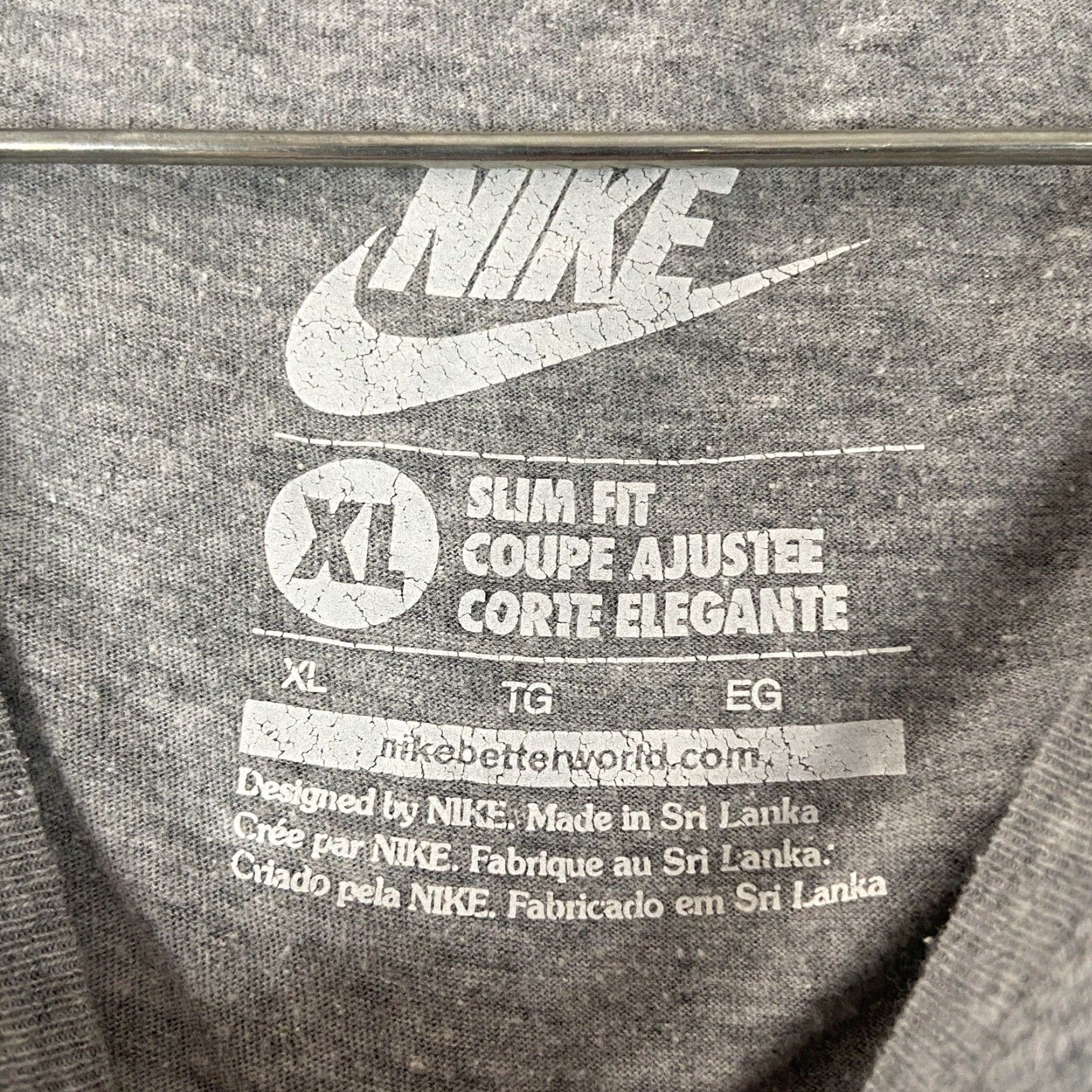 Nike Nike Gray Slim Fit Athletic T-Shirt XL Short Sleeve Activewear Womens Size XL / US 12-14 / IT 48-50 - 6 Thumbnail