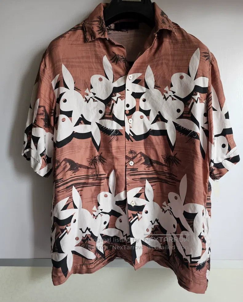 Amiri Amiri Size M Rabbit printed mulberry silk short sleeve shir Size US M / EU 48-50 / 2 - 1 Thumbnail