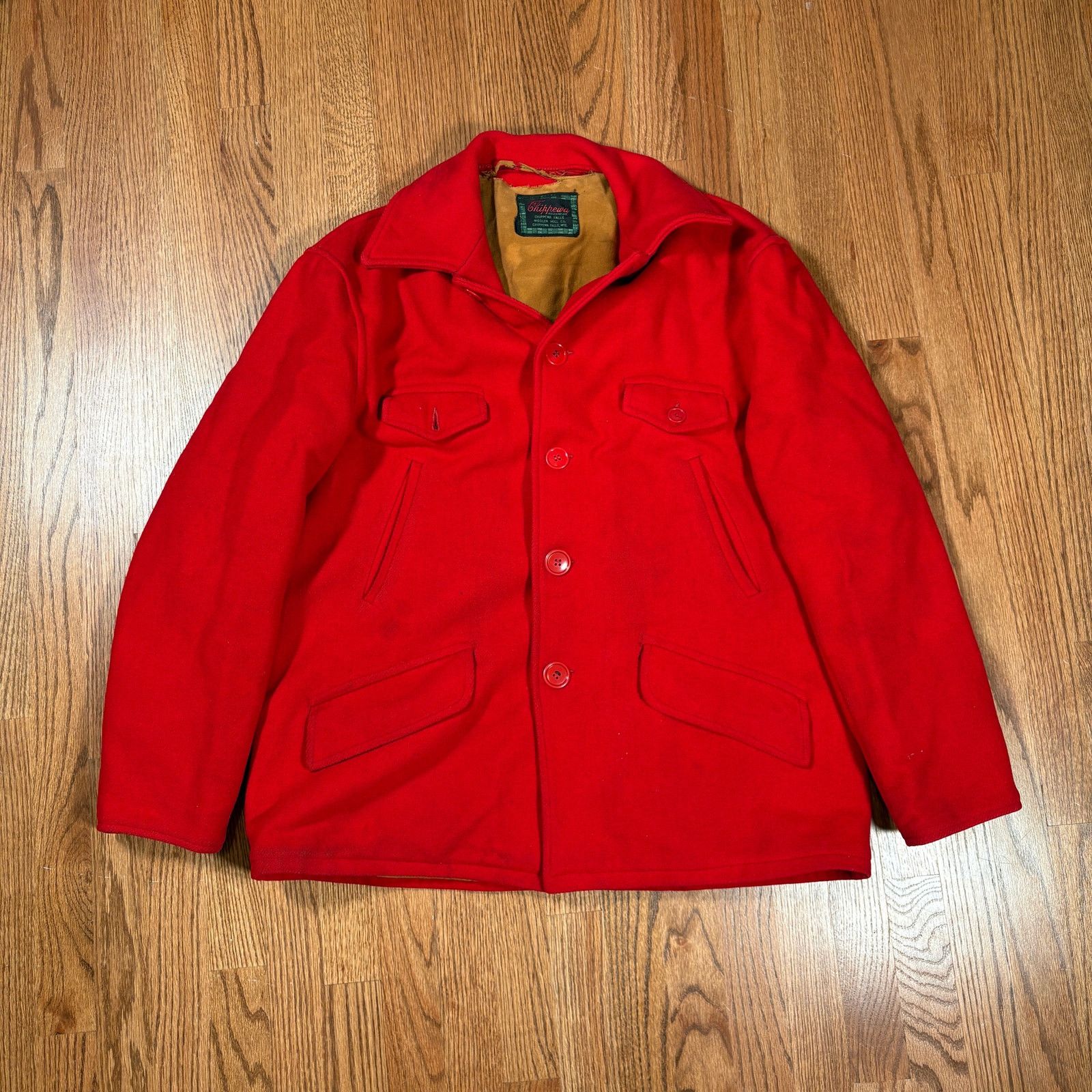 Chippewa Vintage 50s Red Chippewa Wool Hunting Coat XL Size US XL / EU 56 / 4 - 1 Thumbnail