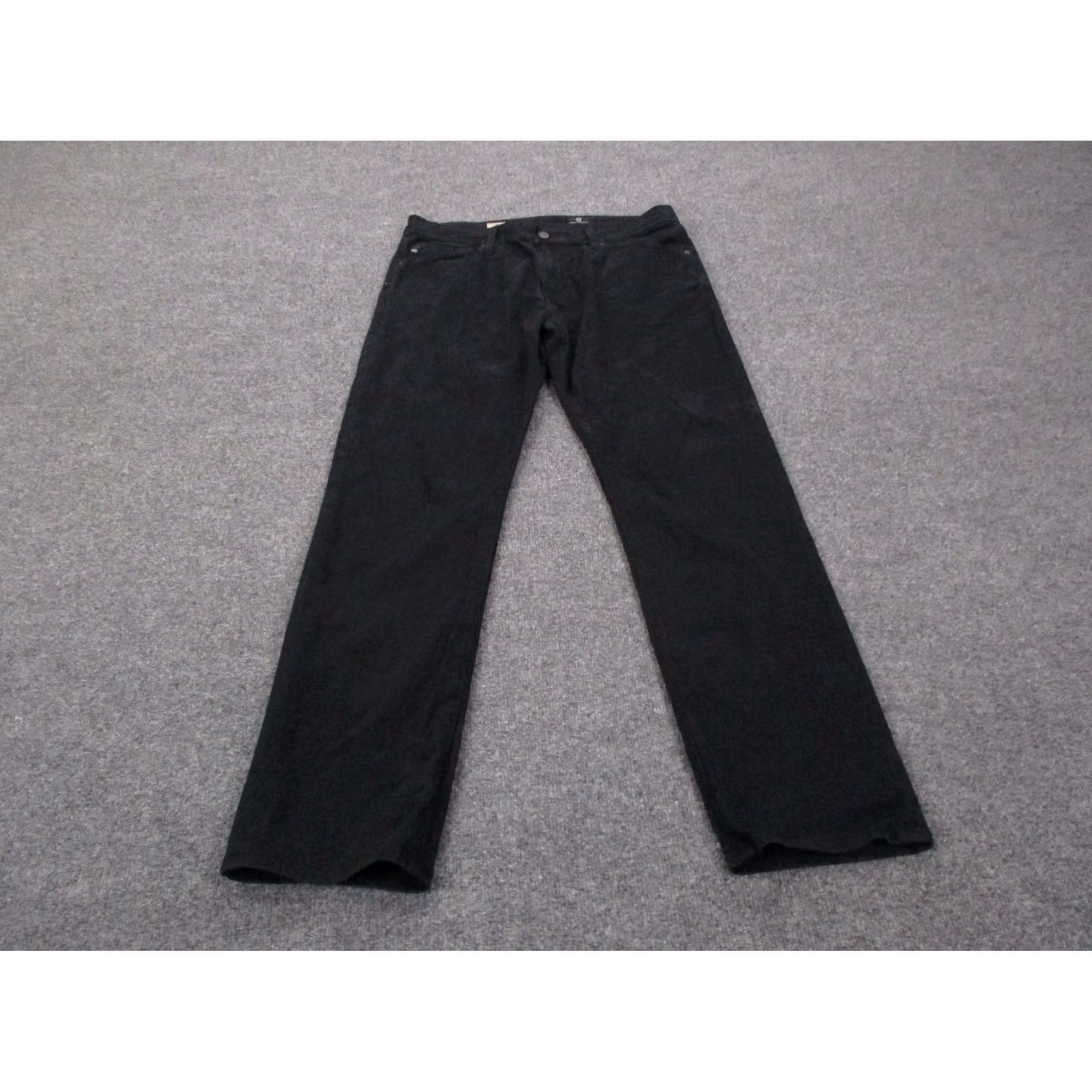 Denime AG Adriano Goldschmied Jeans Men 33 X 32 Black Denim The Graduate Tailored Leg Jeans Size US 34 / EU 50 - 2 Thumbnail