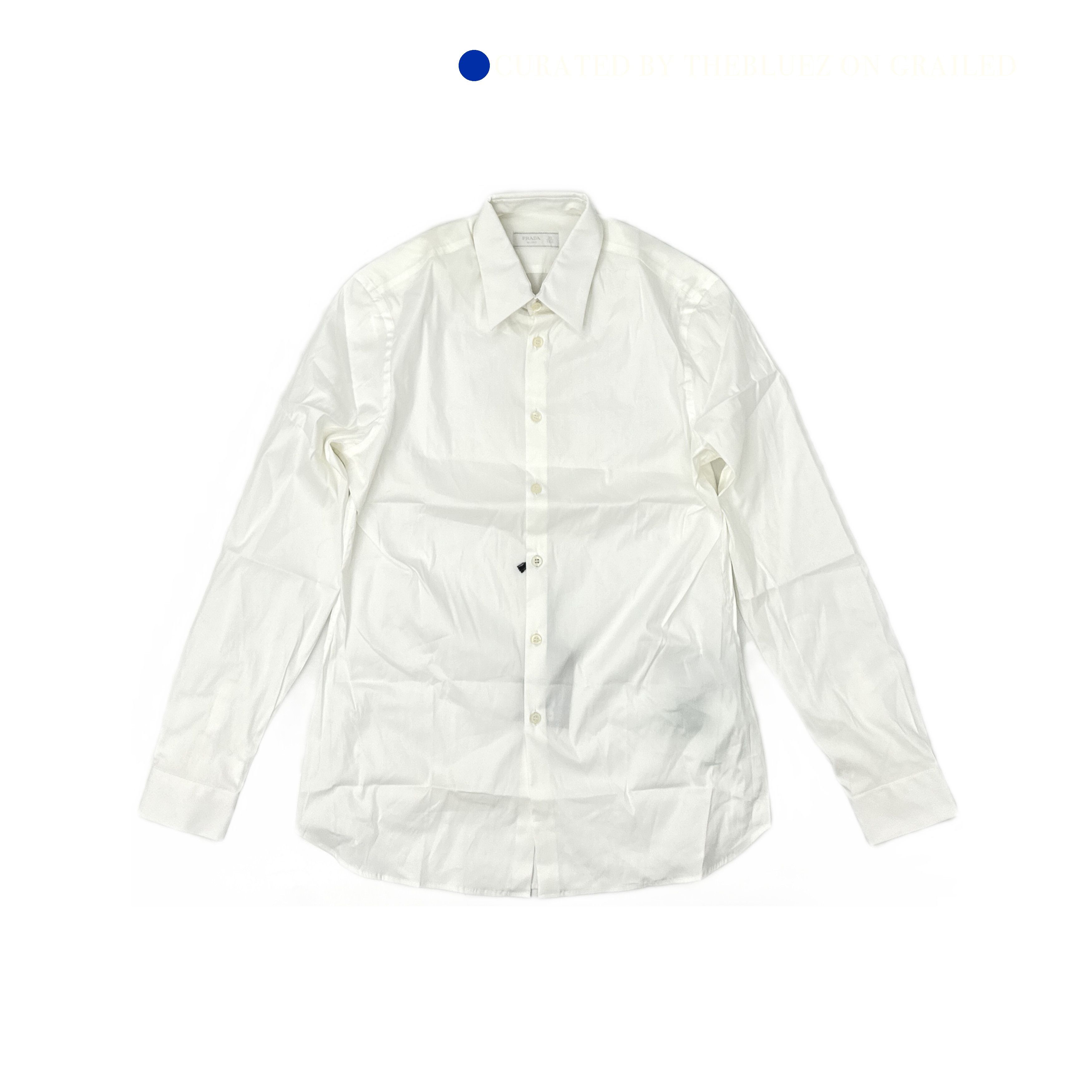 Prada Classic Stretch Button Up Shirt in White Size US M / EU 48-50 / 2 - 1 Thumbnail