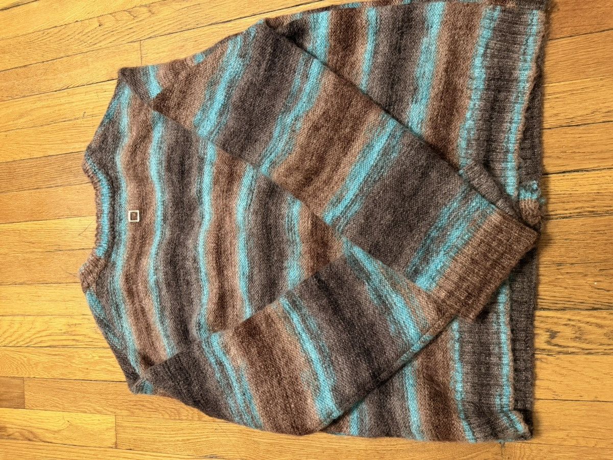 Wooyoungmi Wooyoungmi FW21 Mohair Cardigan Brown Turquoise Stripe Size US S / EU 44-46 / 1 - 3 Thumbnail
