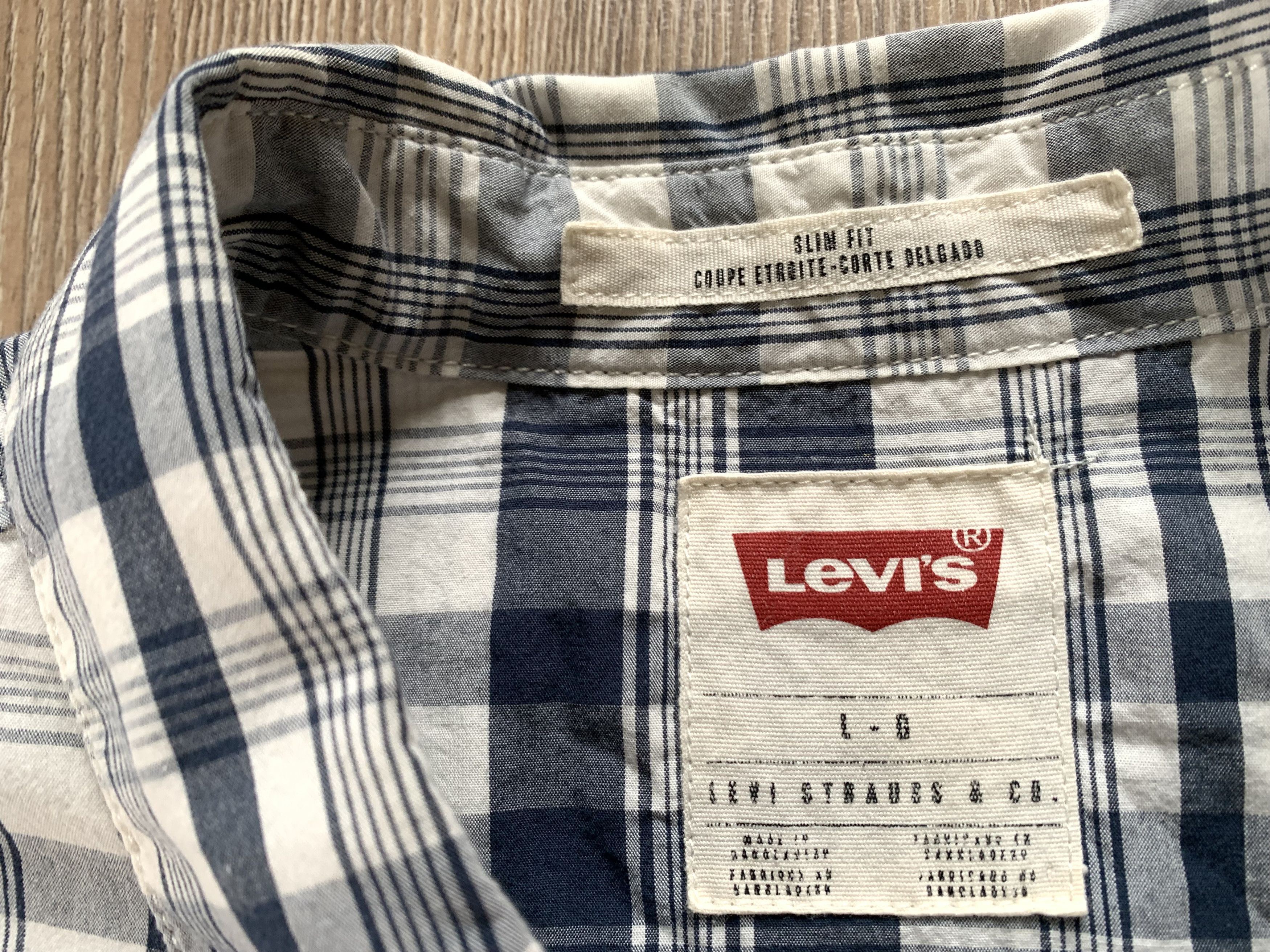 Levi's × Levi's Vintage Clothing × Vintage Levis Slim Fit Cotton Plaid Short Sleeve Shirt Size US L / EU 52-54 / 3 - 5 Thumbnail