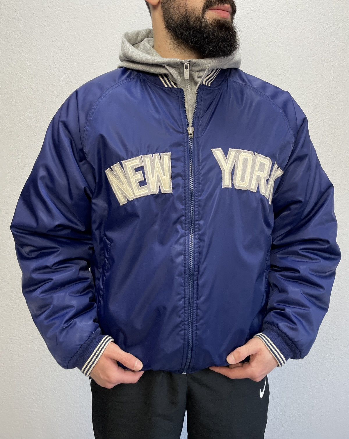 Vintage Vintage y2k Adidas New York Yankees Varsity Bobners Jacket Size US M / EU 48-50 / 2 - 9 Thumbnail