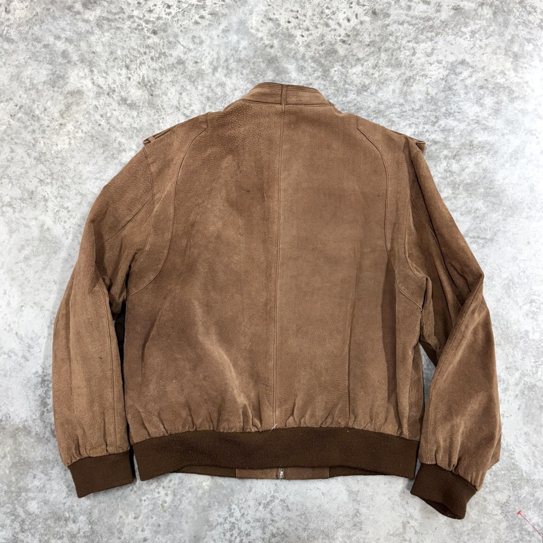 Epaulet VINTAGE American Weekend Jacket Mens 42 Brown Suede Bomber Zip Front Epaulet Casual Size US XS / EU 42 / 0 - 3 Thumbnail