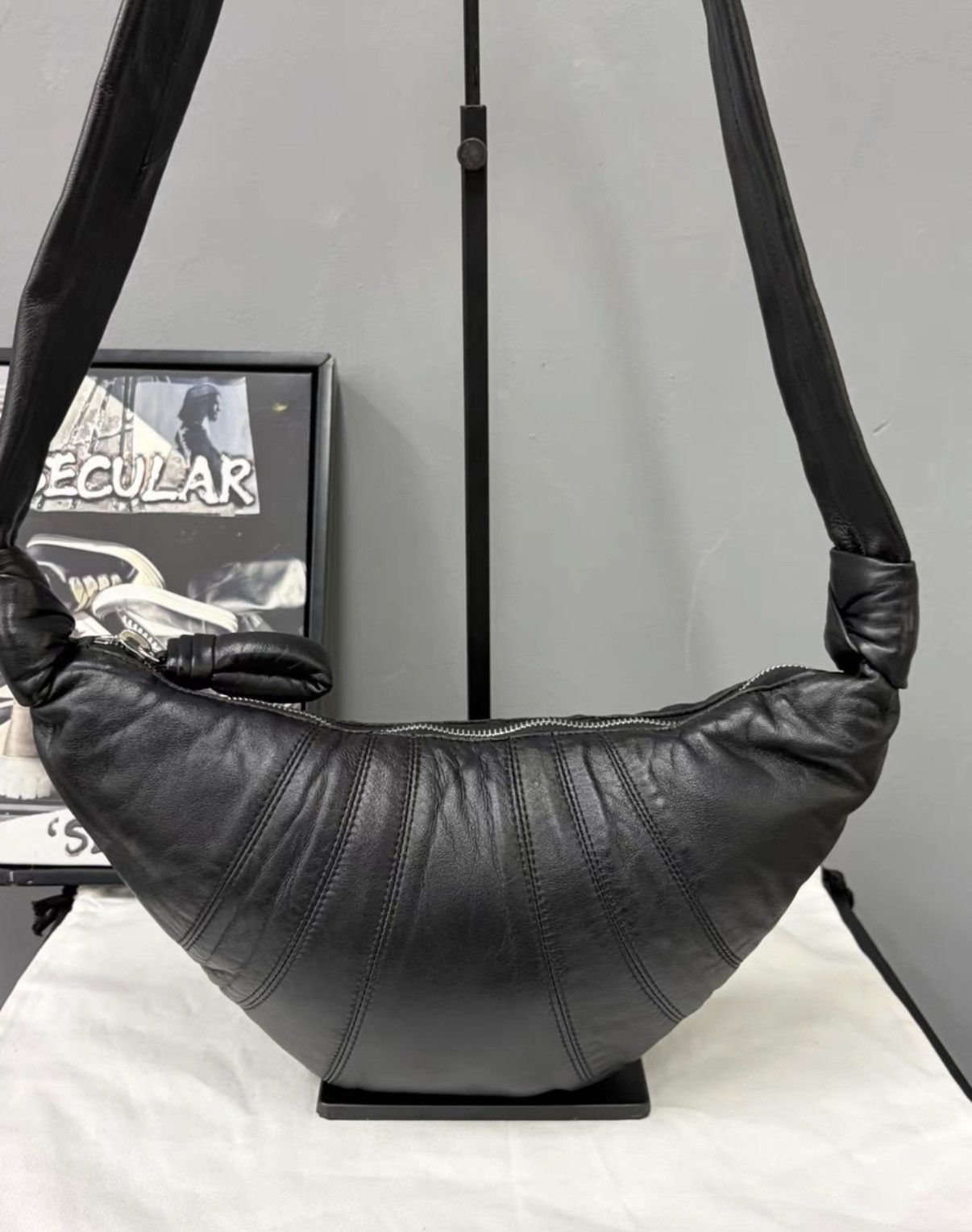 Lemaire Lemaire Black Small Croissant Bag KKKK6 Size ONE SIZE - 2 Thumbnail