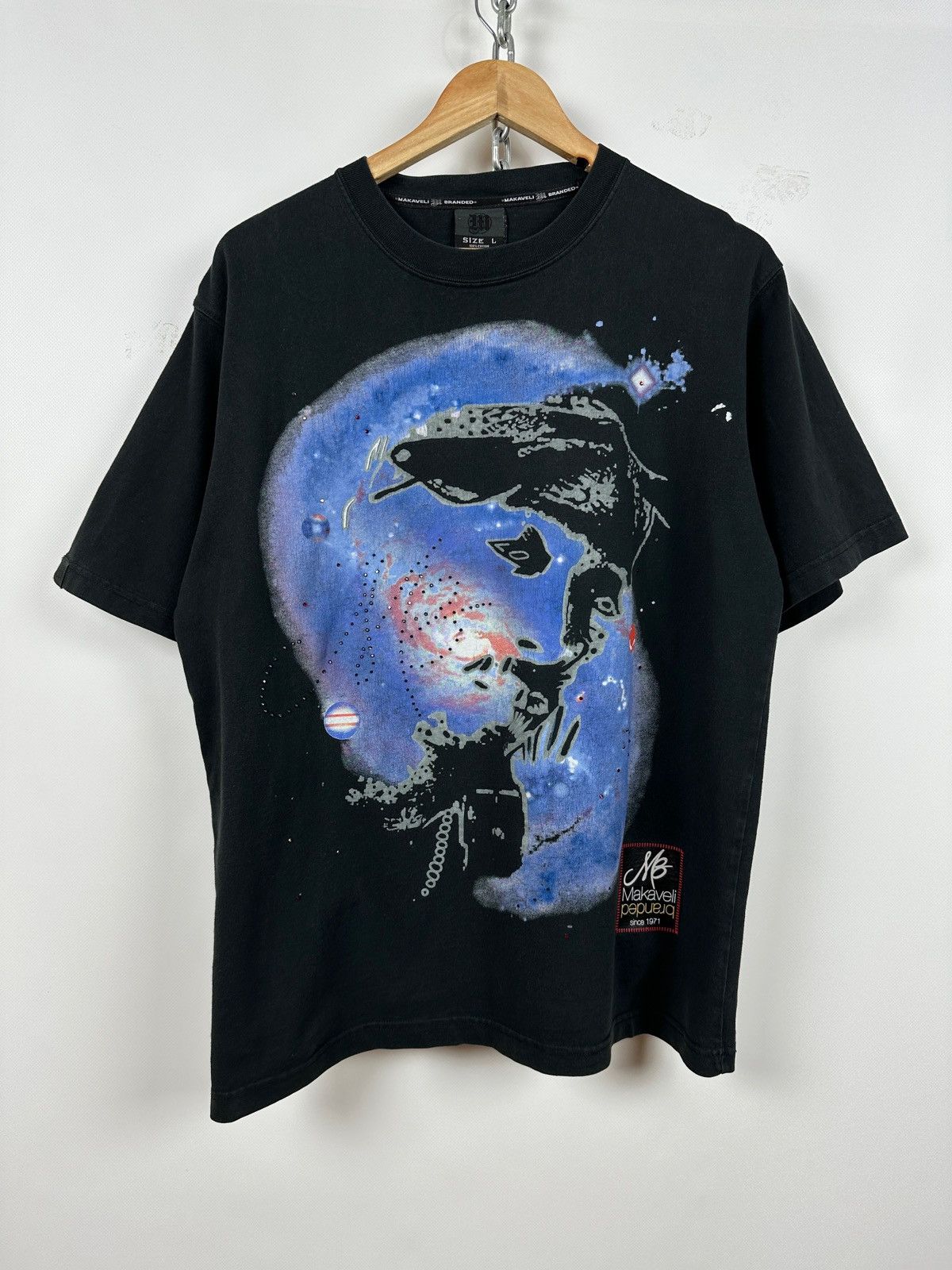 Makaveli Vintage Makaveli 2Pac Tupac Rhinestones T-Shirt Size US L / EU 52-54 / 3 - 1 Thumbnail