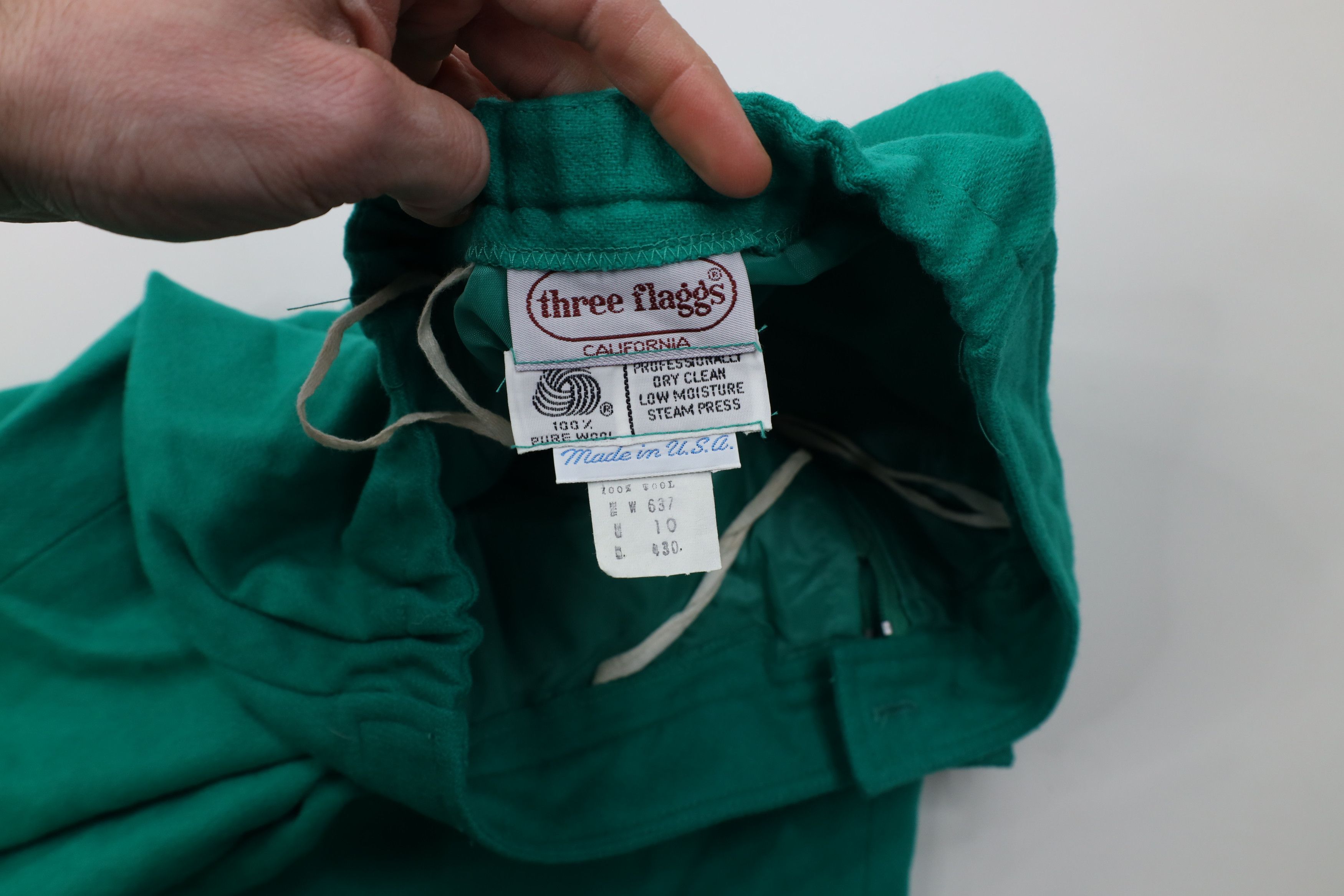 Vintage Vintage 70s Streetwear Flared Wide Leg Chino Pants Teal USA Size 32" / US 10 / IT 46 - 10 Thumbnail
