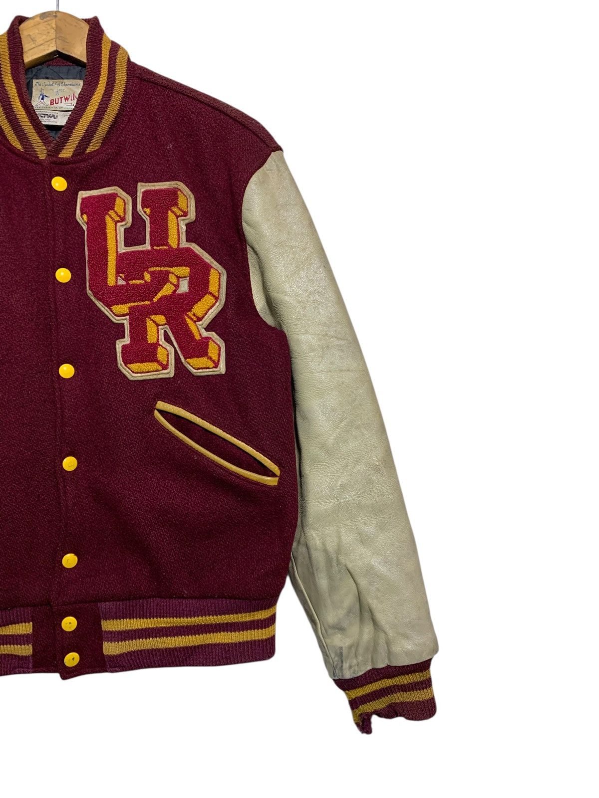 🔥VTG 70s BUTWIN WOOL/LEATHER VARSITY JACKET