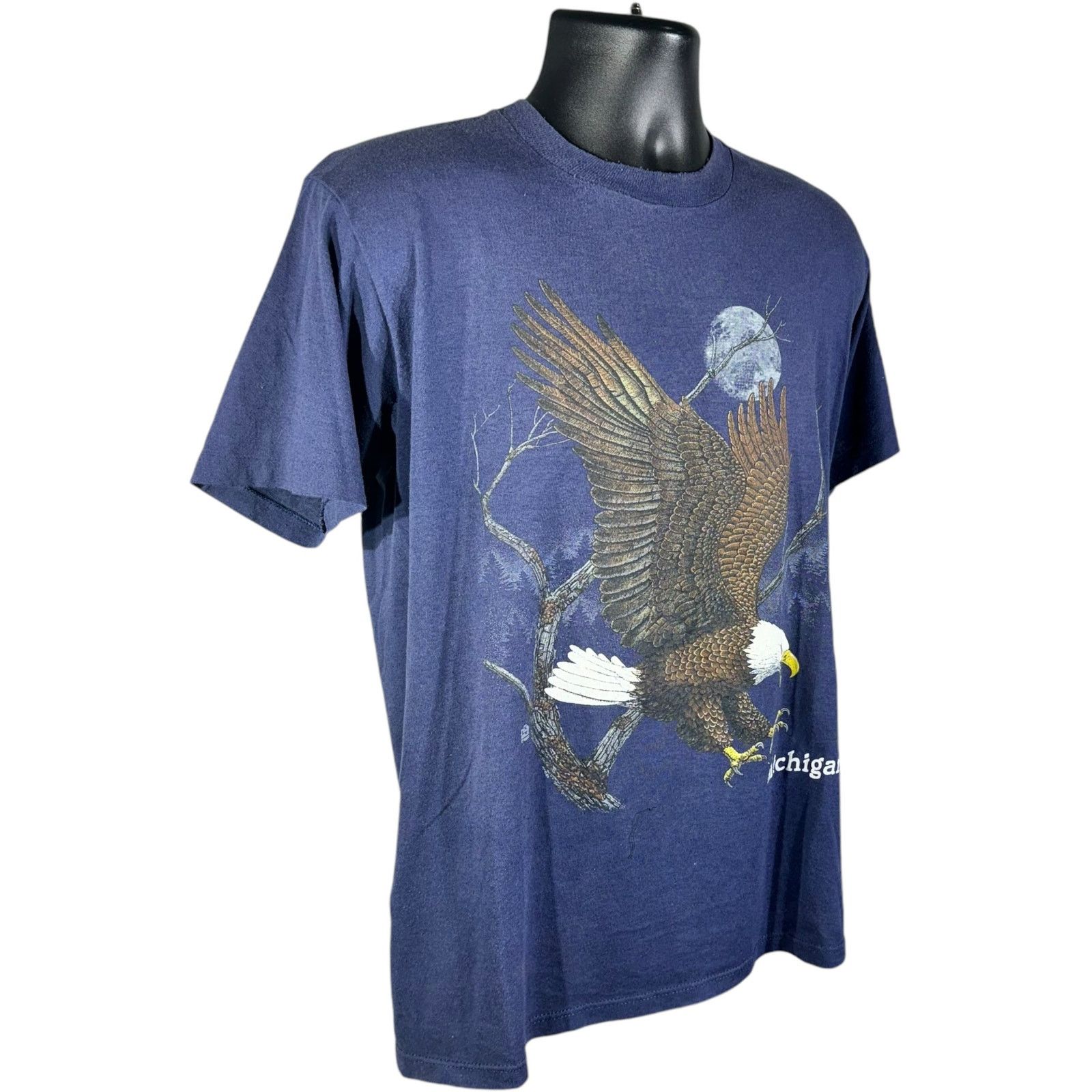 Jerzees Vintage Michigan Bald Eagle Nature Souvenir Tee 90s Size US L / EU 52-54 / 3 - 4 Thumbnail