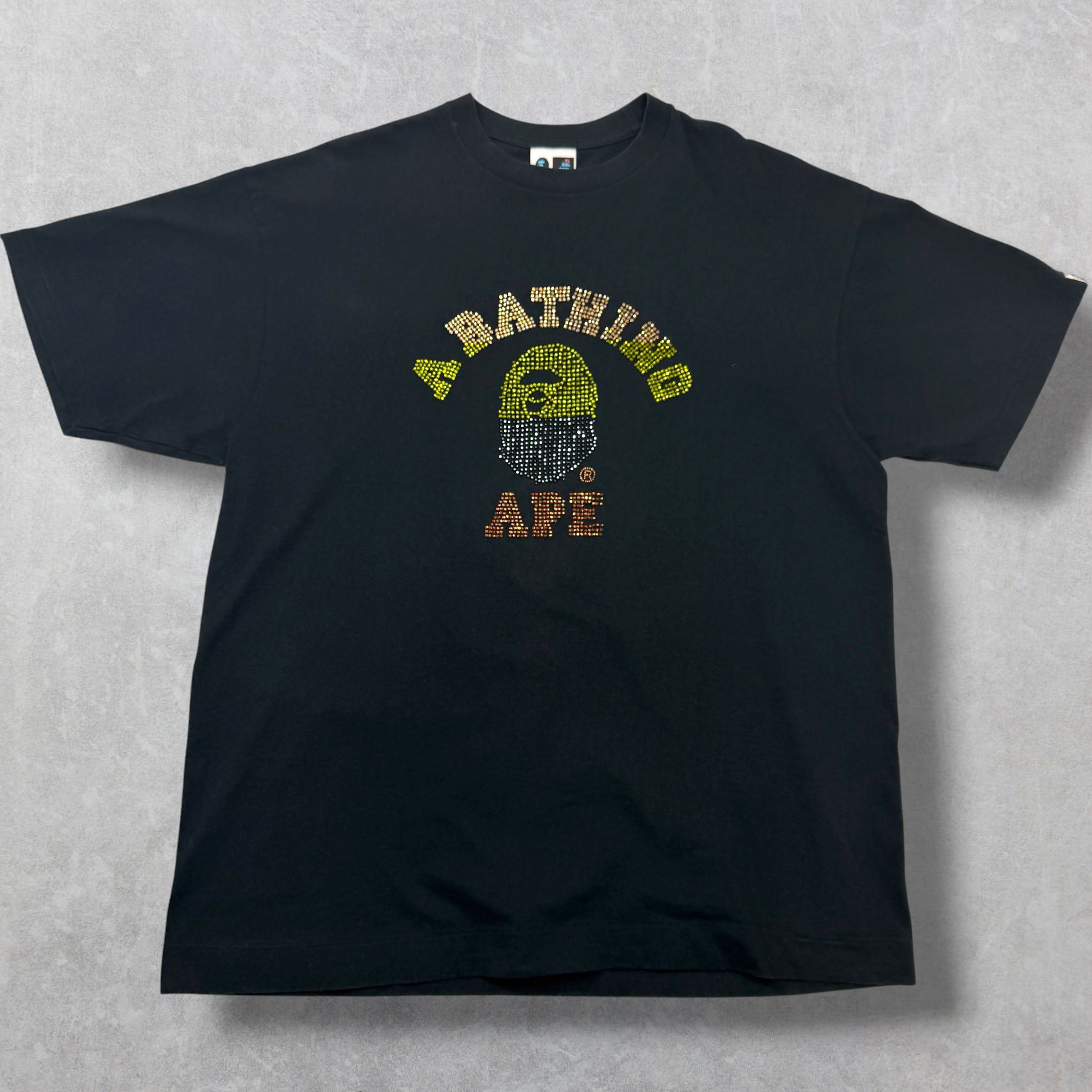Aape Bape Swarovski Crystal Ape Logo Tee XL Size US XL / EU 56 / 4 - 1 Thumbnail