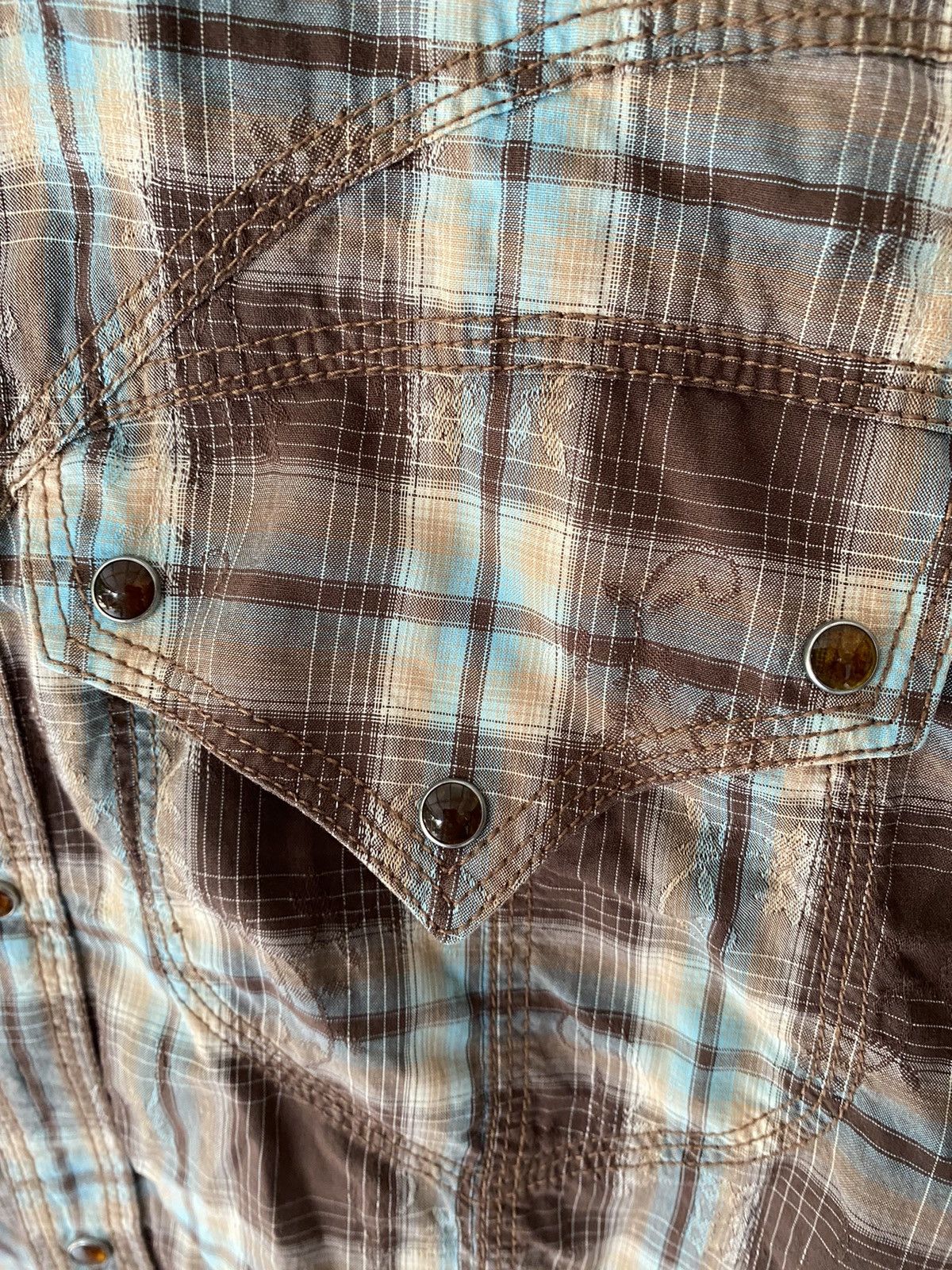 Tornado Mart 2000s Nicole for Men TRIBAL floral shadow flannel Size US M / EU 48-50 / 2 - 7 Thumbnail