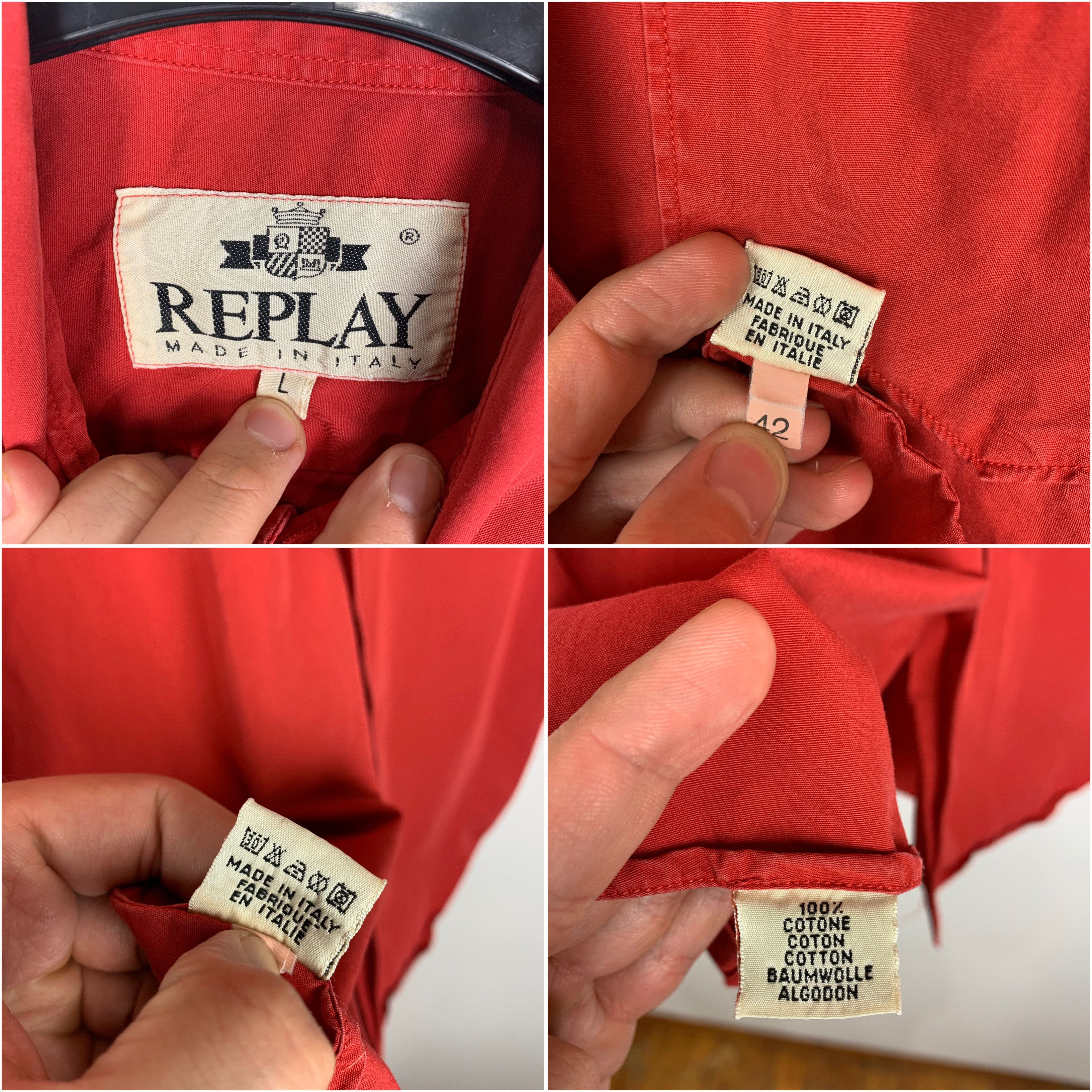 Replay Replay Italy Vintage Shirt Red size L Size US L / EU 52-54 / 3 - 9 Thumbnail