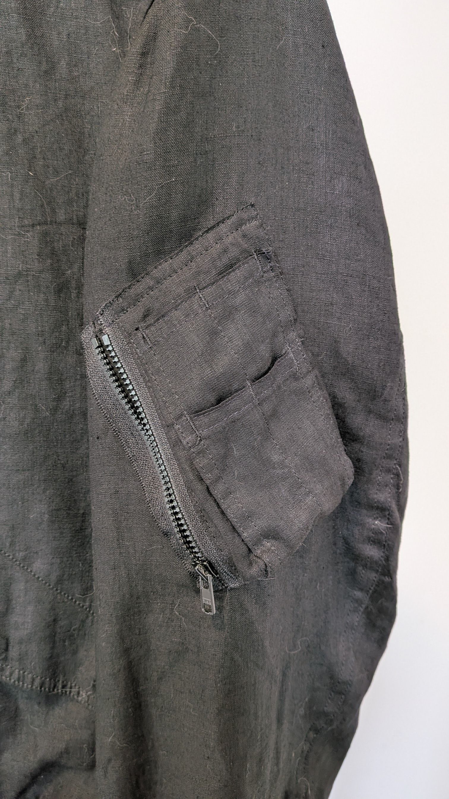 Yohji Yamamoto Yohji Yamamoto Pour Homme Linen Bomber Size US M / EU 48-50 / 2 - 2 Thumbnail