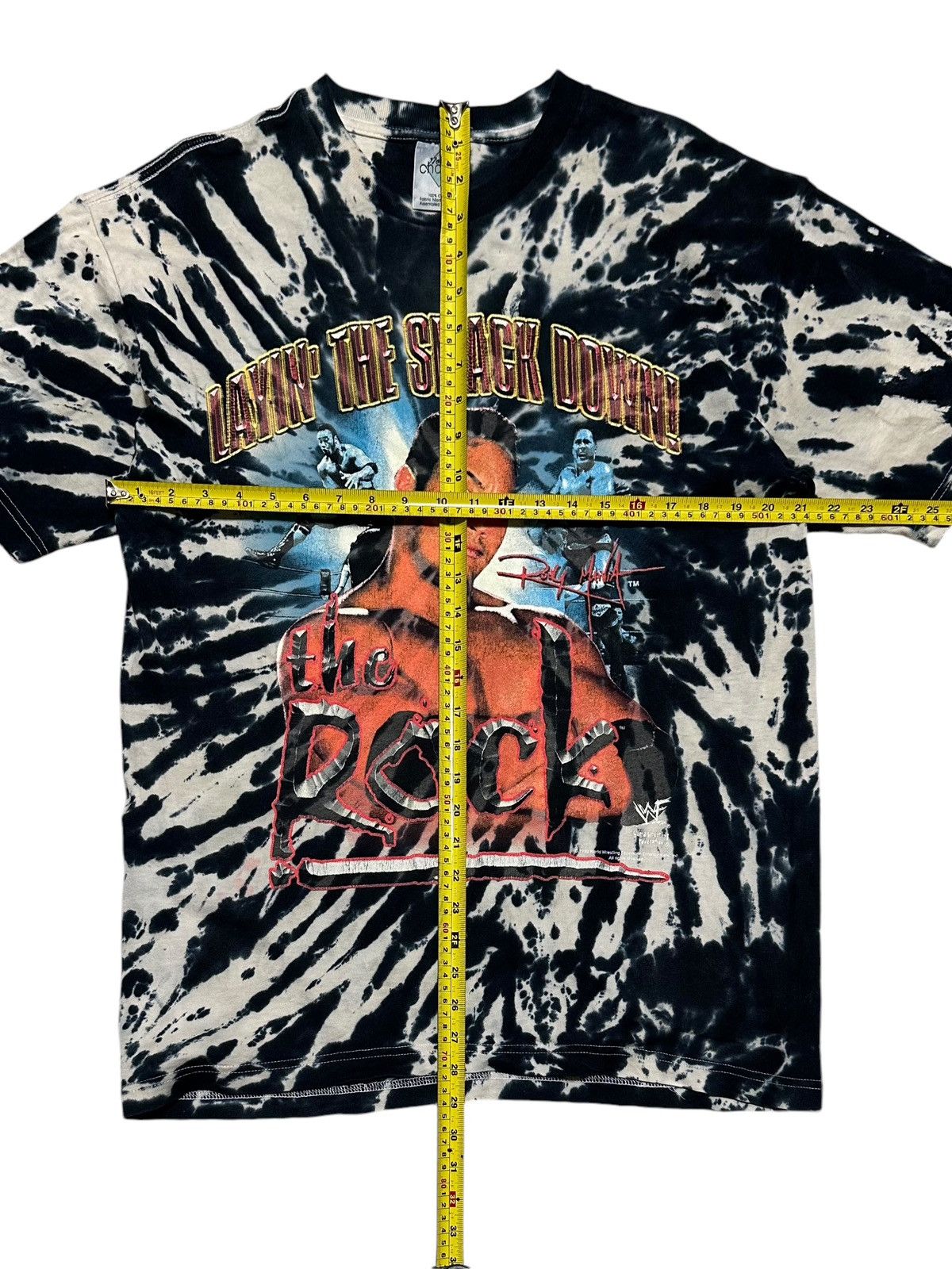 Vintage × WWF 💥HOT ITEM💥 VINTAGE 1999s WF THE ROCK TYE DYE Size US L / EU 52-54 / 3 - 12 Thumbnail