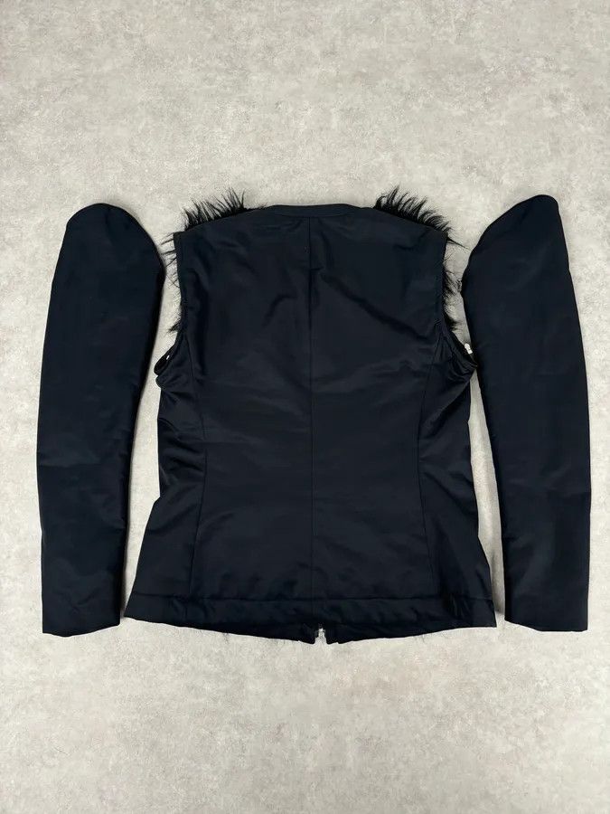 Gianfranco Ferre 2000s Gianfranco Ferre Black Nylon Detachable Sleeves Jacket Size M / US 6-8 / IT 42-44 - 9 Thumbnail