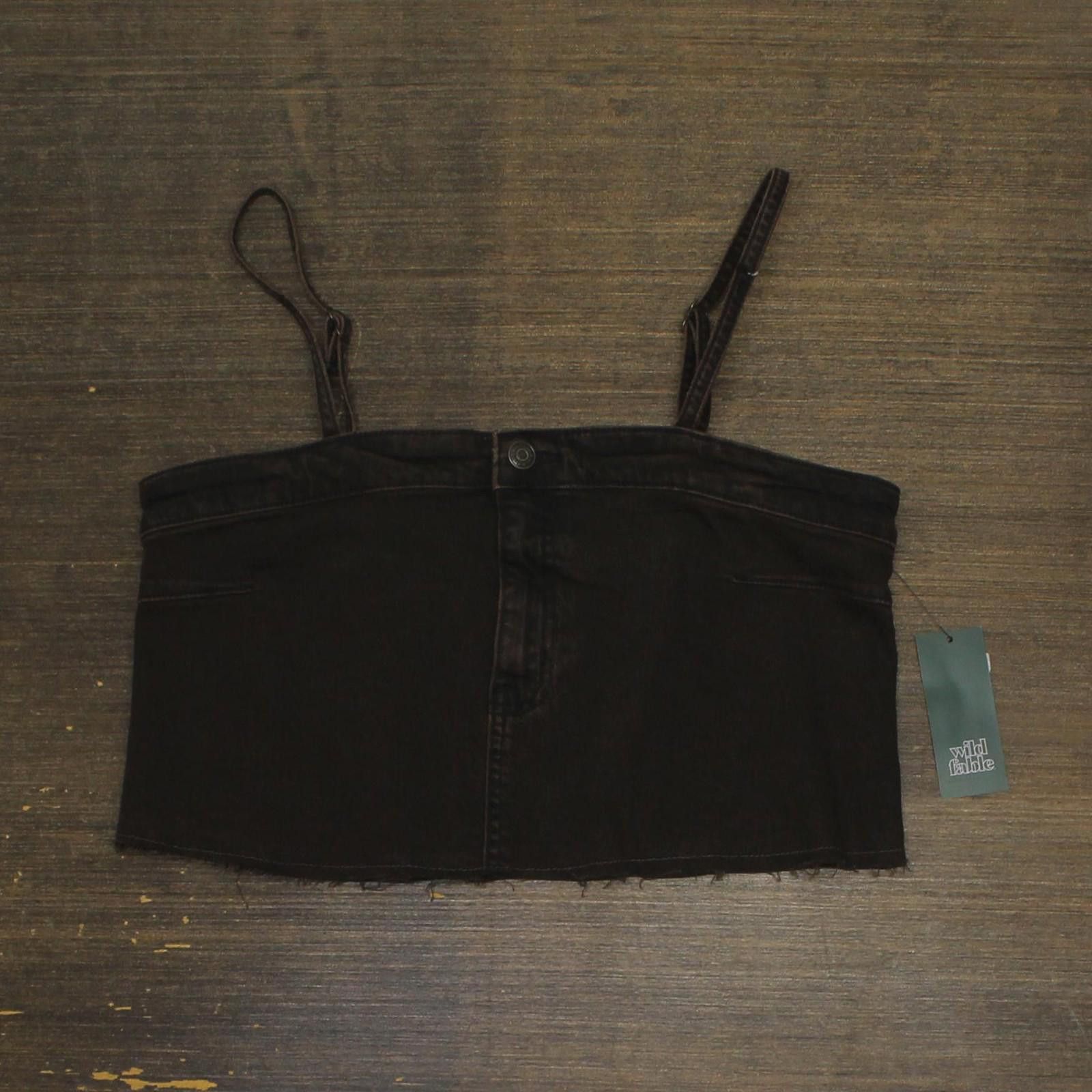 Other Nwt Wild Fable Cropped Denim Tank Top 90632768 Brown M Size M / US 6-8 / IT 42-44 - 1 Thumbnail