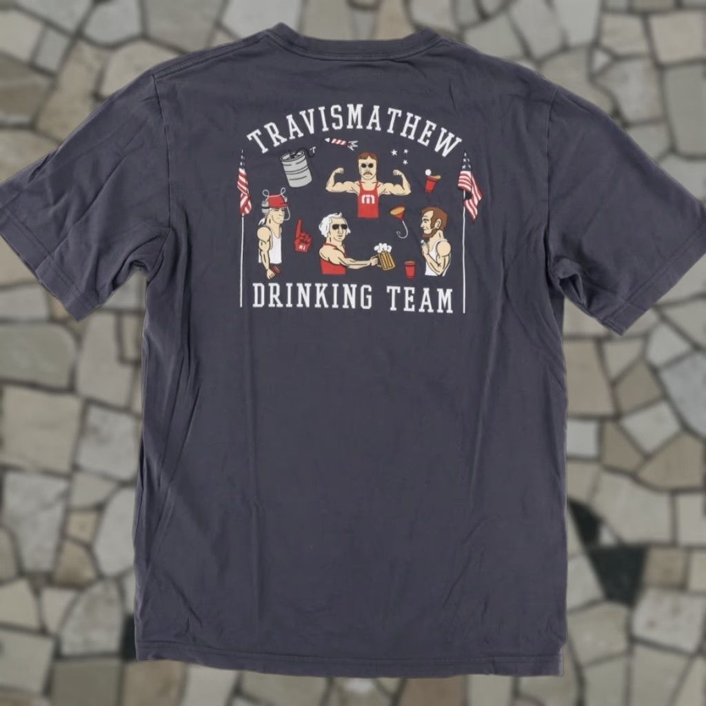TravisMathew Travis Mathew Drinking Team Solid T-Shirt Charcoal Men's M Size US M / EU 48-50 / 2 - 1 Thumbnail