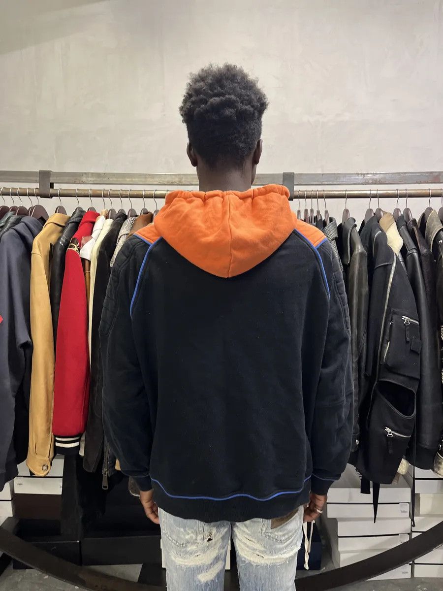 Balmain Balmain Navy & Orange Biker Zip-up Hoodie Size US M / EU 48-50 / 2 - 3 Thumbnail