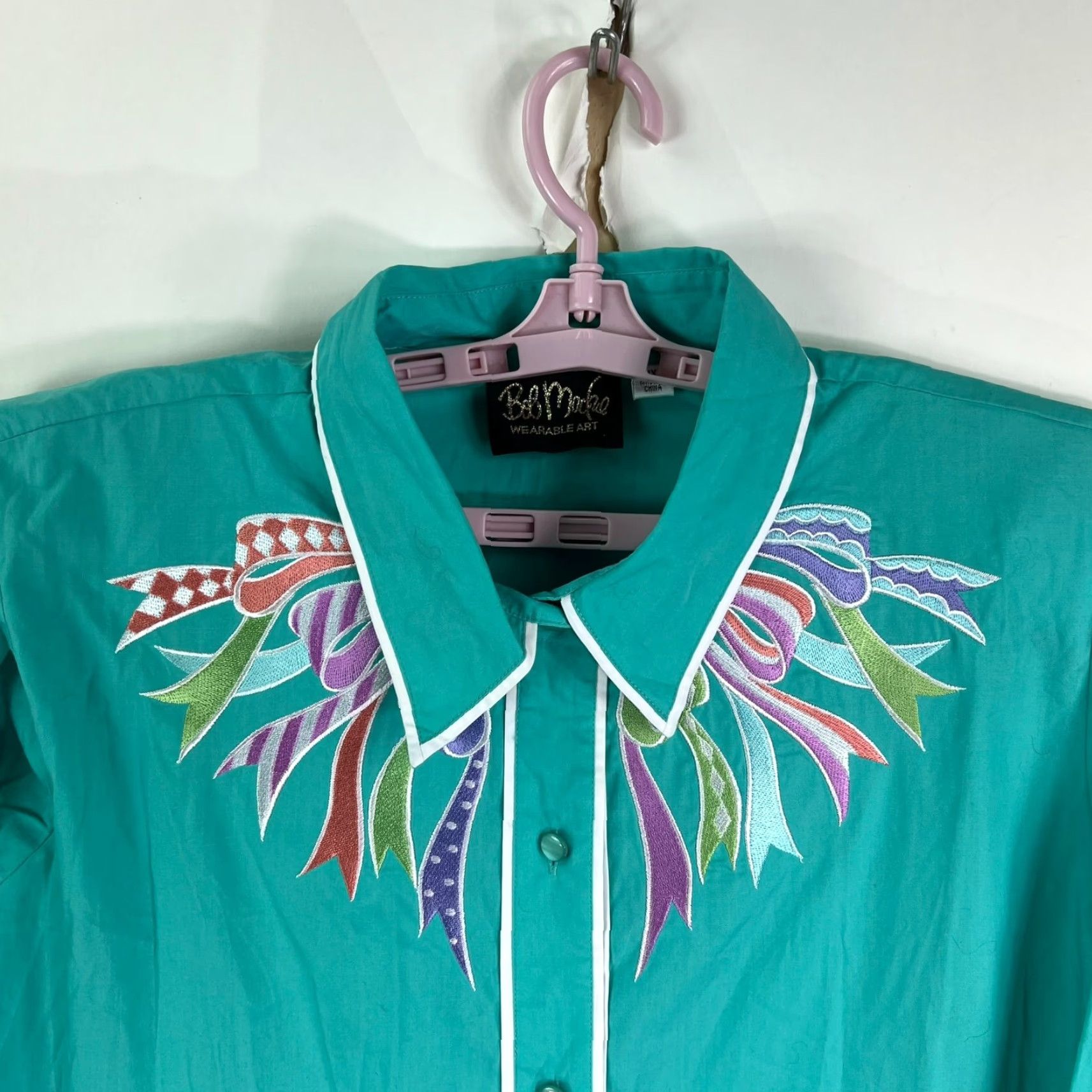 Bob Mackie VINTAGE Bob Mackie Wearable Art Button Up Shirt Embroidered Womens Size 1X Size XL / US 12-14 / IT 48-50 - 2 Thumbnail
