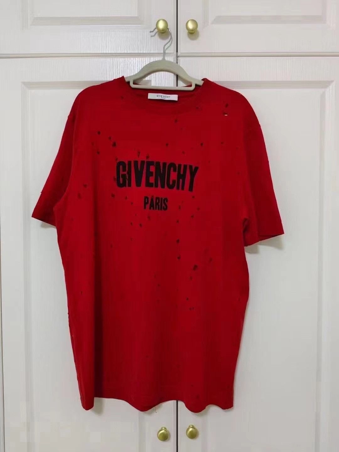 GIVENCHY DISTRESSED LOGO TEE