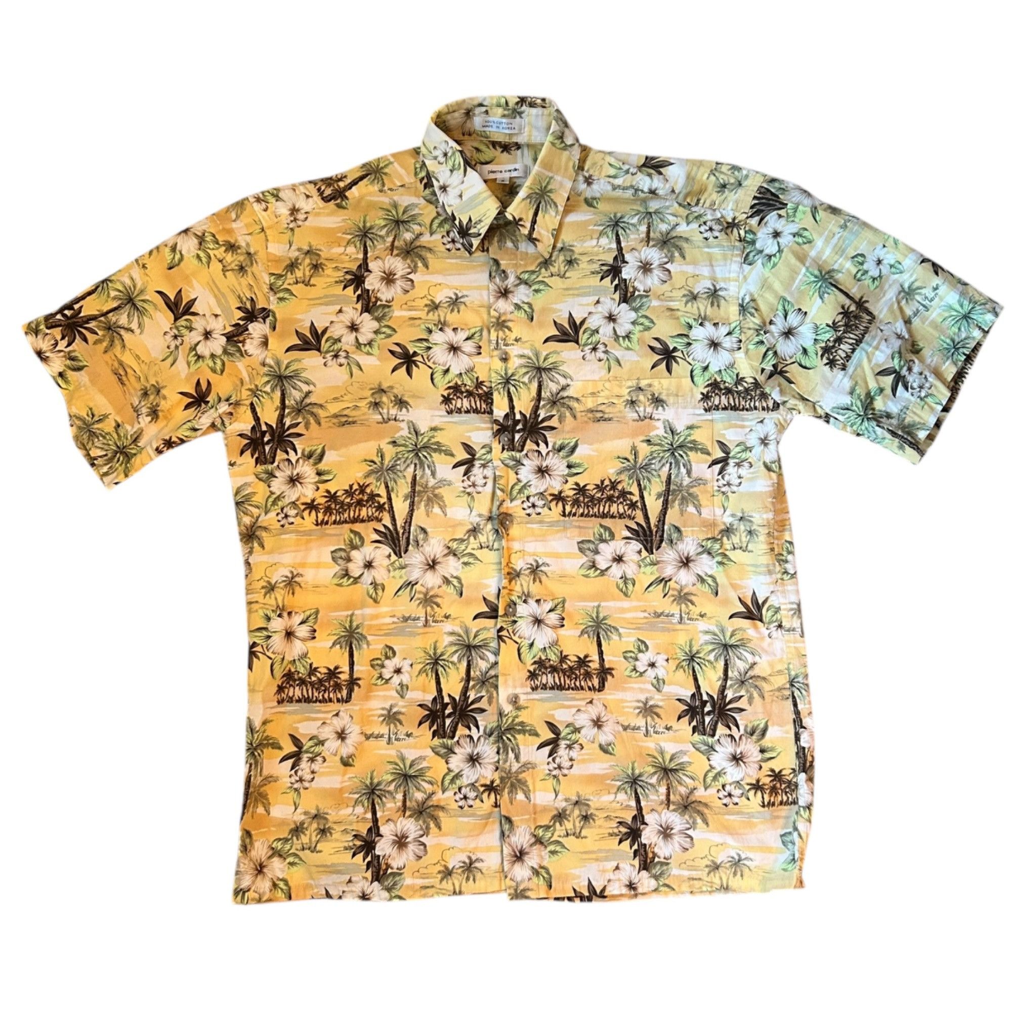 Pierre Cardin Pierre Cardin Hawaiian Tropical Yellow Palm Tree Floral Butt Size US M / EU 48-50 / 2 - 1 Thumbnail