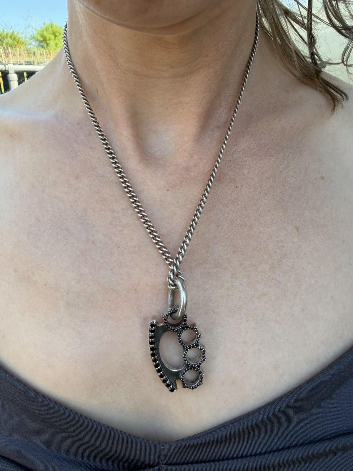 King Baby Studio ARCHIVE Queen Baby Black Pavé Knuckles & 20" MB57 Chain Size ONE SIZE - 9 Thumbnail