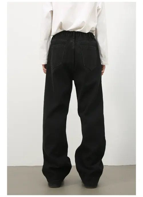 Japanese Brand × Jean Washed Vintage Loose Straight Black Jeans Size US 32 / EU 48 - 2 Thumbnail