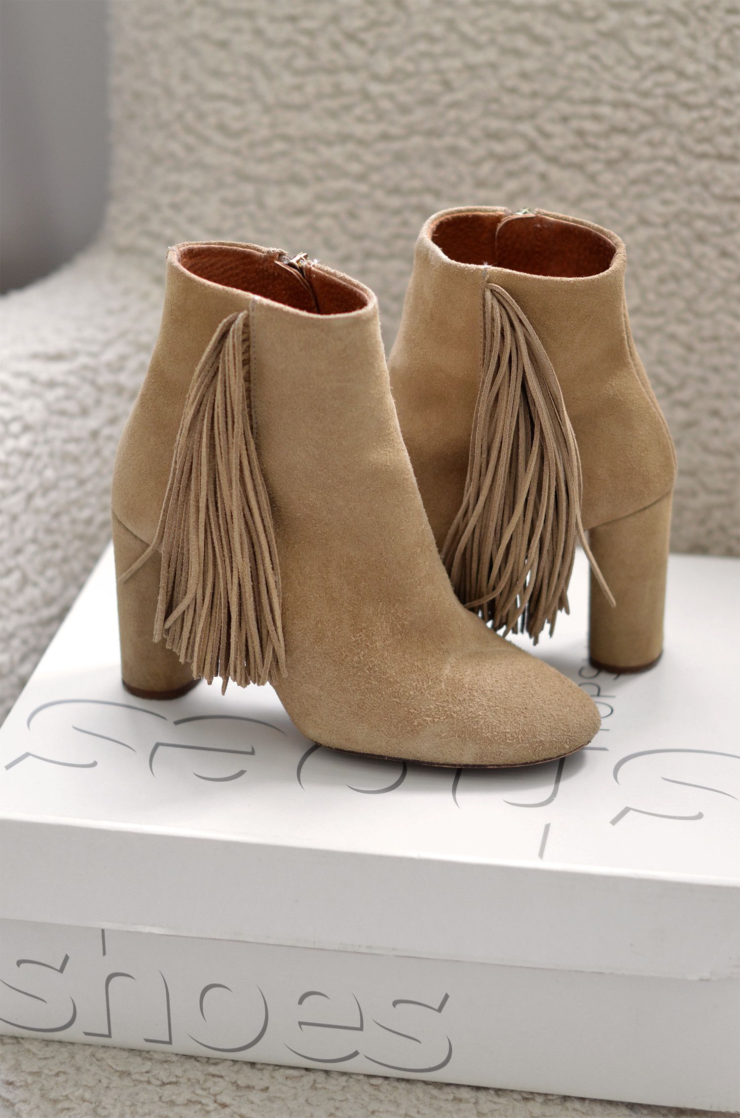 Topshop suede boots with fringes topshop MUSCAT Size US 4.5 / IT 34.5 - 3 Thumbnail