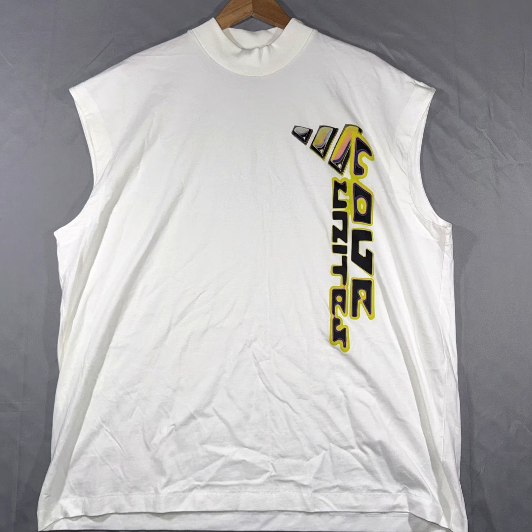 Adidas Adidas Tank Top Mens M White Mock Neck Love Unites Pabllo Vittar Graphic Print Sleeveless Shirt Size US M / EU 48-50 / 2 - 2 Thumbnail