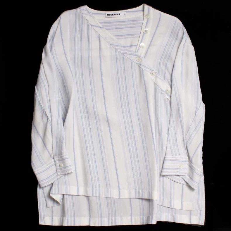 Jil Sander Jil Sander Asymmetric striped shirt Size 4XL / US 24-26 - 1 Thumbnail