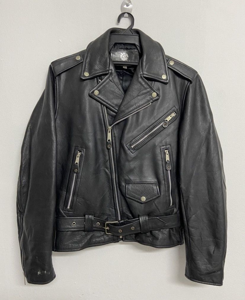 Genuine Leather Vintage Just Brass By Cowhide Leather Bird Motorcycle Jacket Size US M / EU 48-50 / 2 - 10 Thumbnail