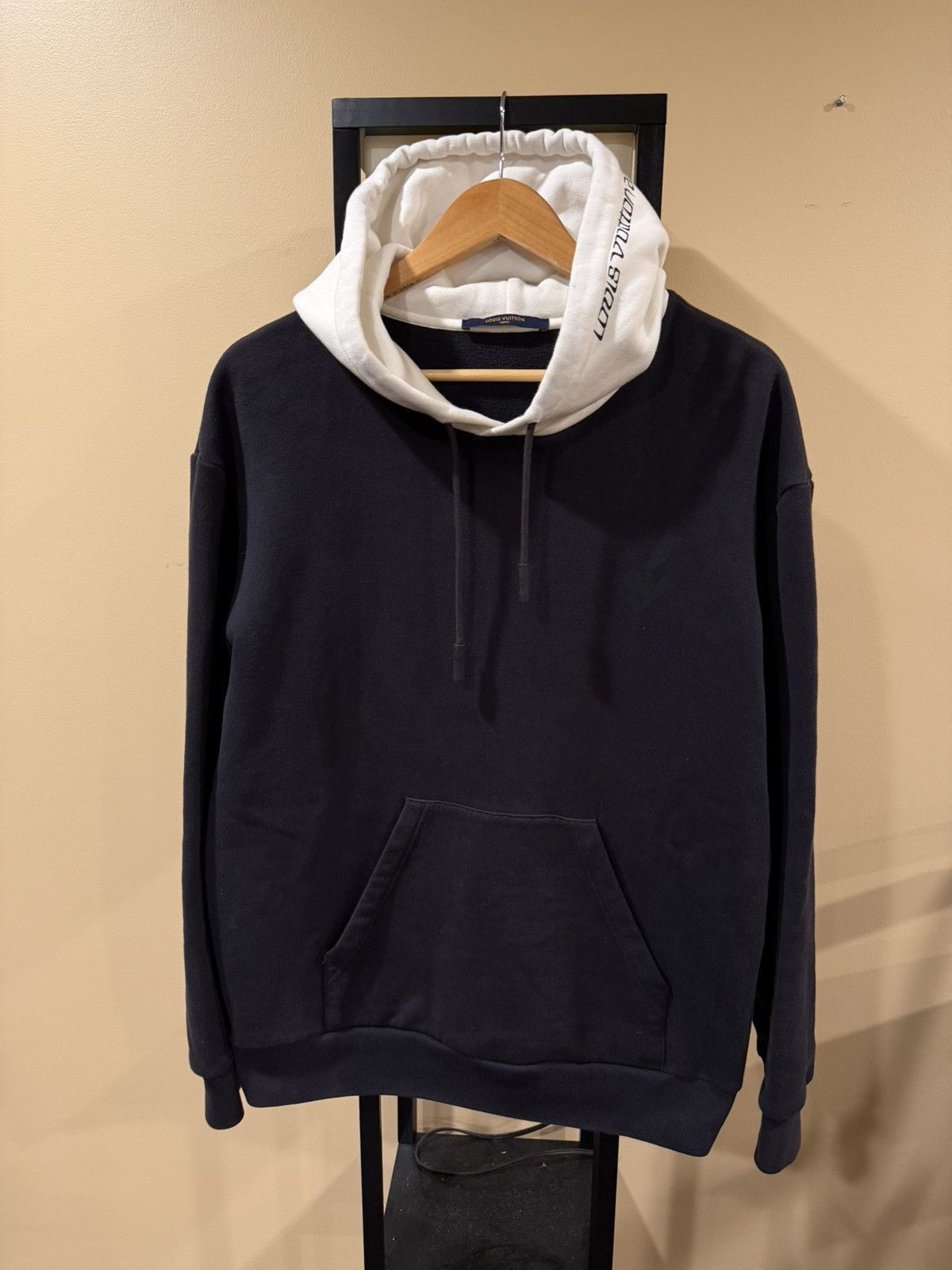 Louis Vuitton Louis Vuitton x Virgil 2054 White Hooded Black Hoodie Size US L / EU 52-54 / 3 - 1 Thumbnail