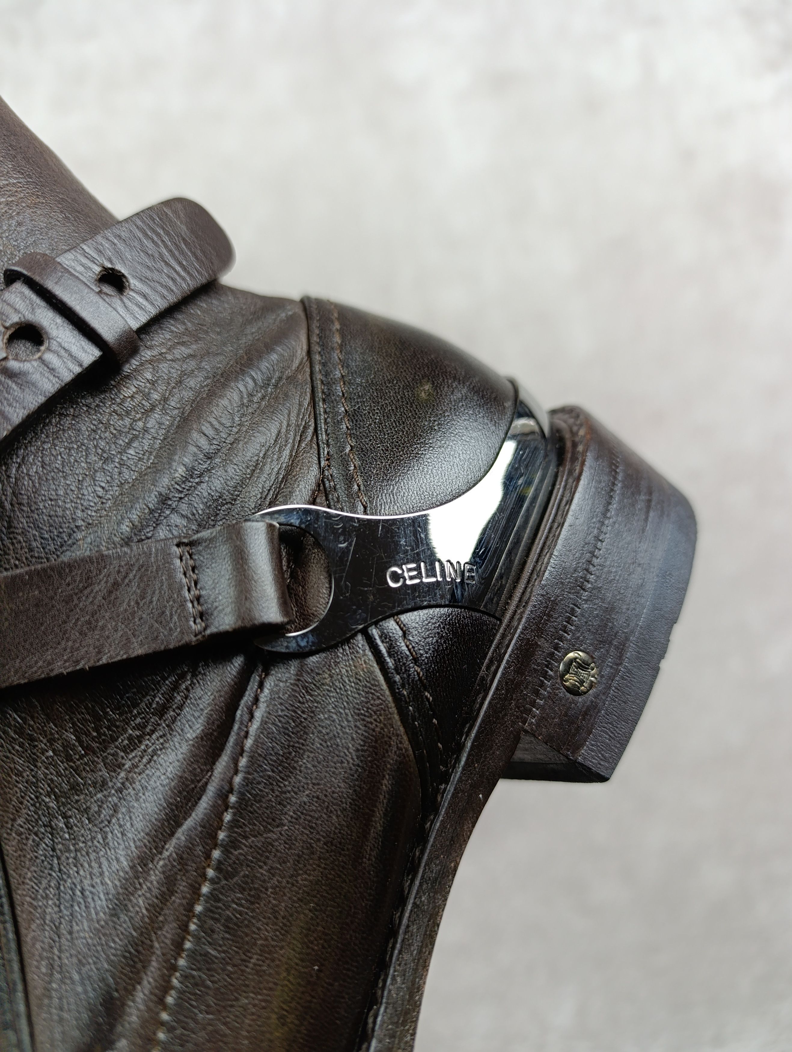 Celine CELINE KNEE-HIGH LEATHER COWBOY BOOTS SIZE 37 Size US 7 / IT 37 - 4 Thumbnail