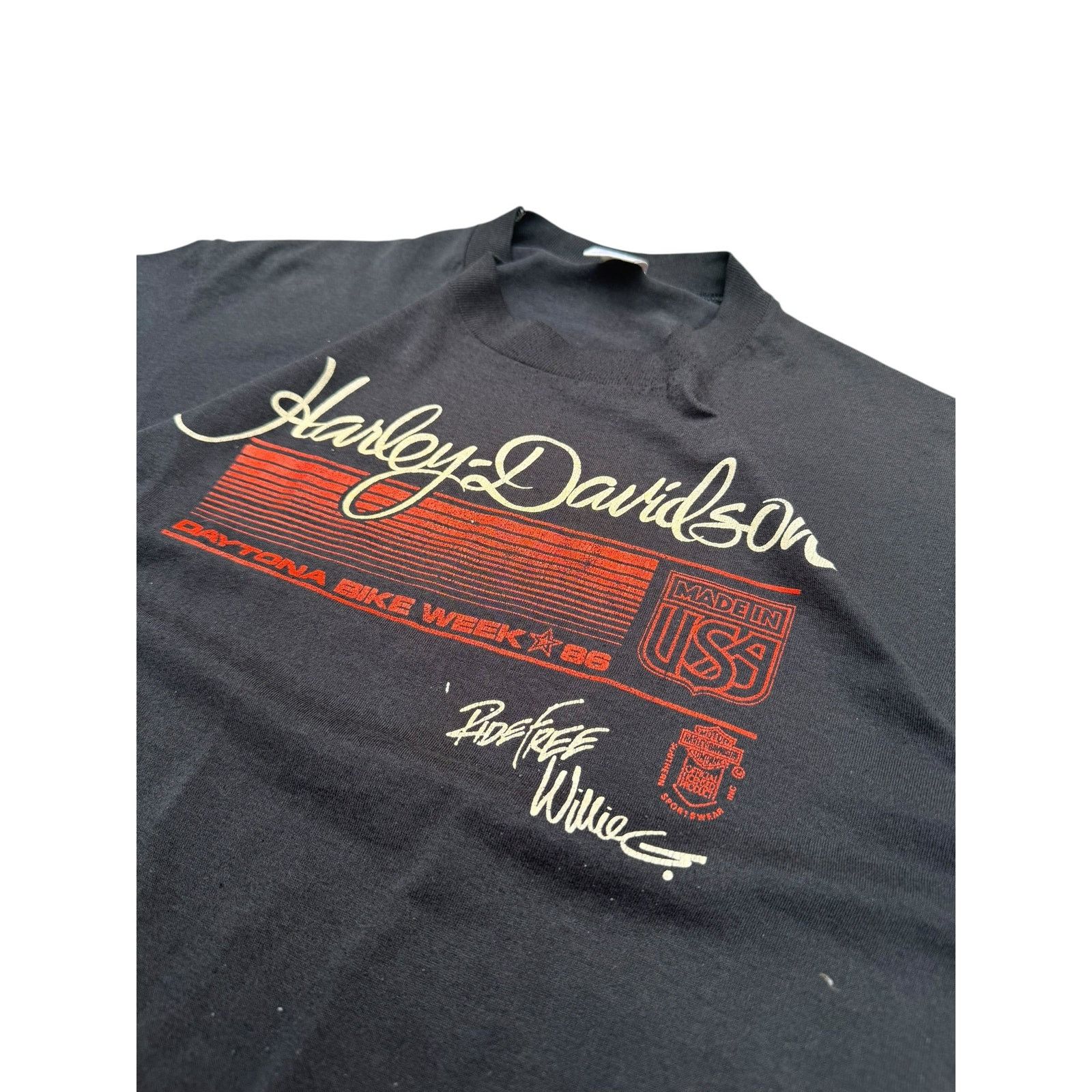 Harley Davidson 1986 Faded Harley Davidson Daytona Bike Week Tee Size US L / EU 52-54 / 3 - 2 Thumbnail