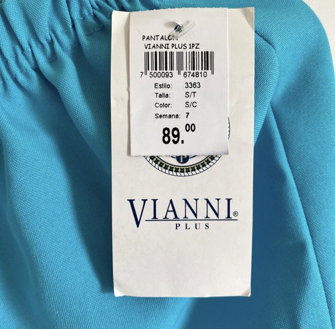 Other VIANNI TEAL TURQUOISE HIGH RISE CAPRI PANTS WITH SLITS Size 28" / US 6 / IT 42 - 2 Thumbnail