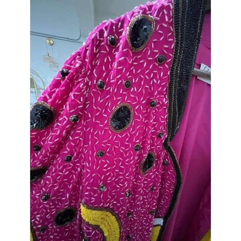 Other Rare Vintage Beaded and Sequin Silk Jacket Size 16 Size XXL / US 16-18 / IT 52-54 - 3 Thumbnail
