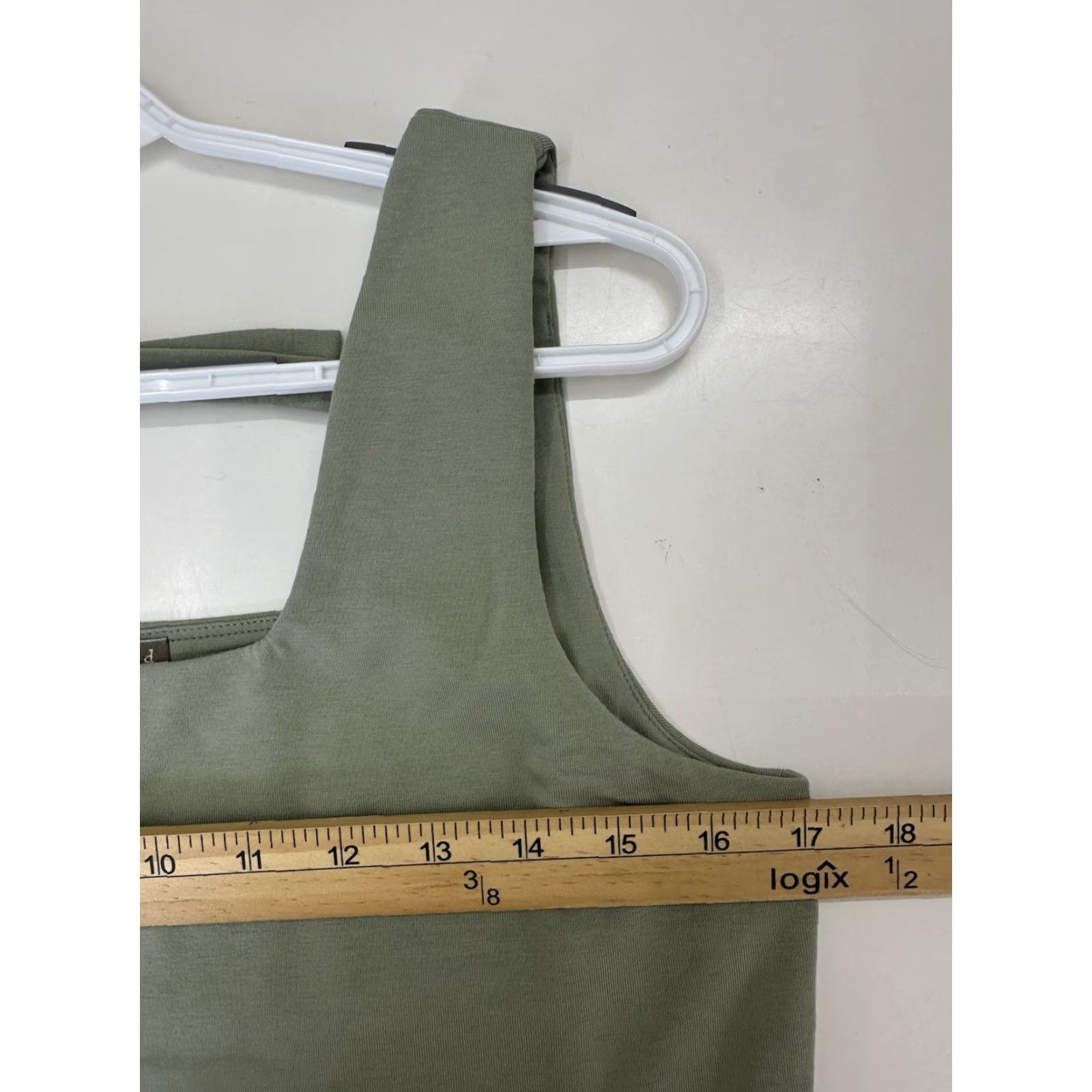Vintage Isabella Bird Womens Tank Top Green Back Strap Square Neck Size Medium Casual Sleeveless Cotton Spandex Regular Fit Size M / US 6-8 / IT 42-44 - 7 Thumbnail