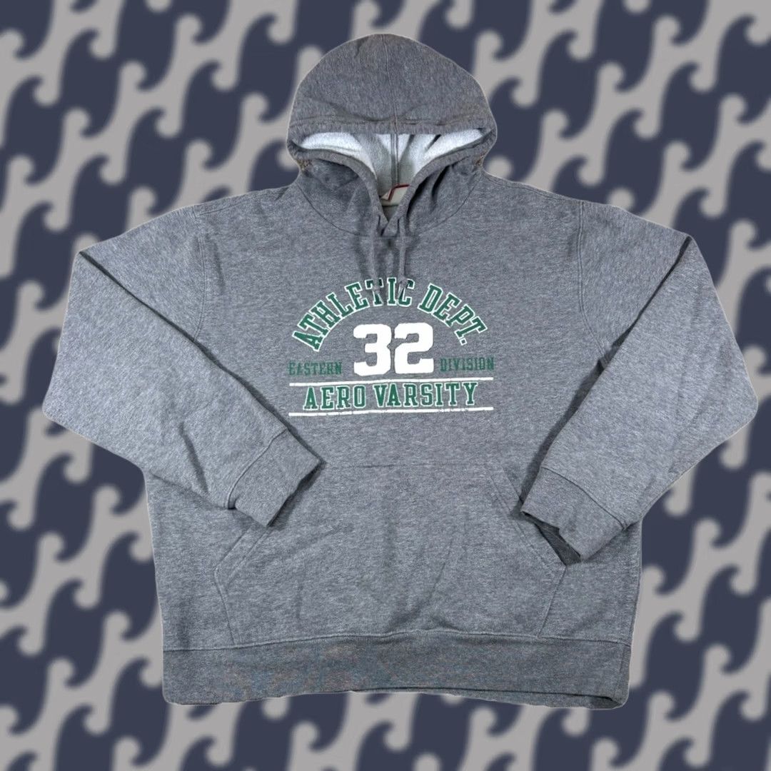 Aeropostale VINTAGE Aeropostale Athletic Dept Hoodie Shirt Mens Large Gray 90s Sports Embroidered Pullover Hooded Size US L / EU 52-54 / 3 - 1 Thumbnail
