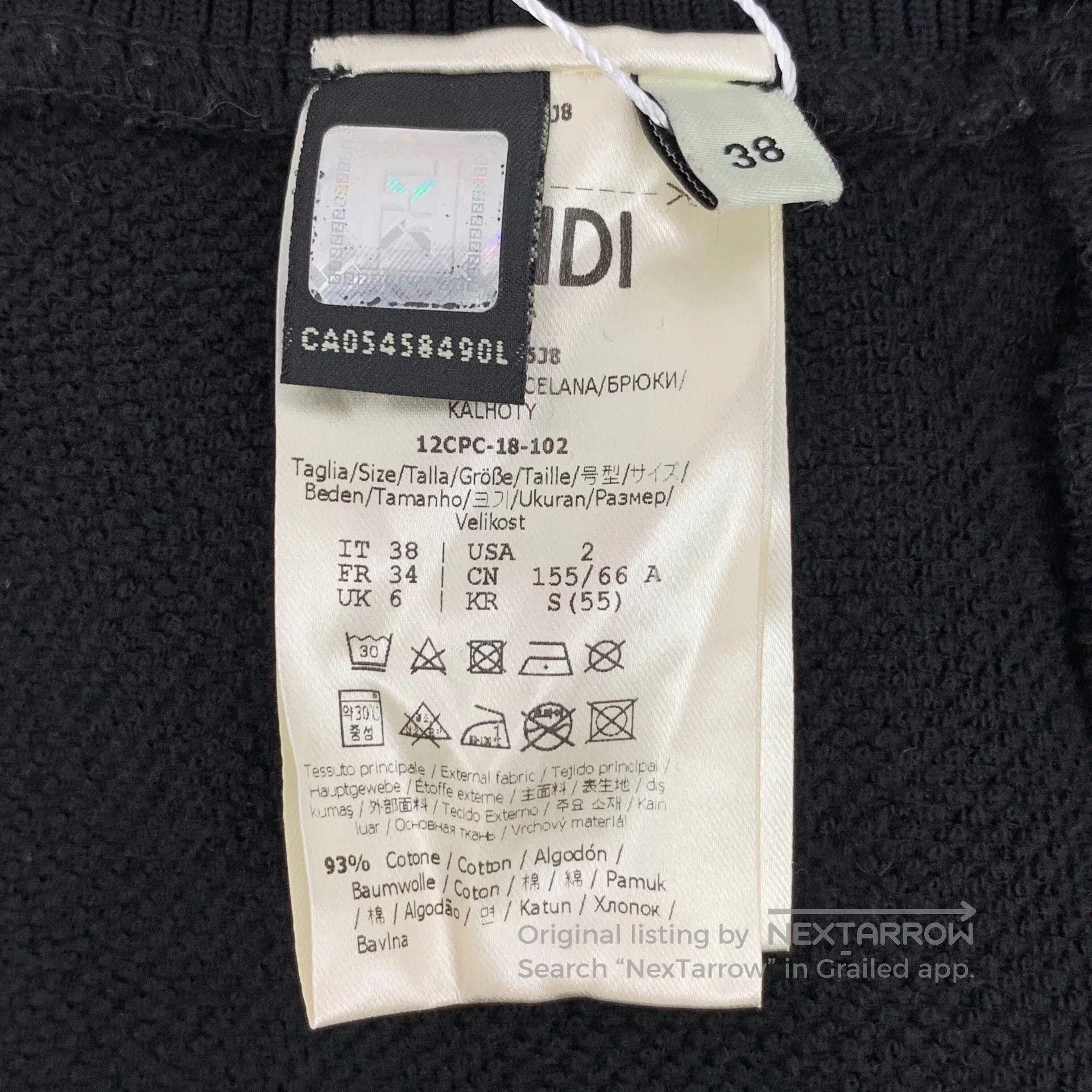 Fendi fendi black side logo cotton jogger pants. Size US 38 / EU 54 - 7 Thumbnail
