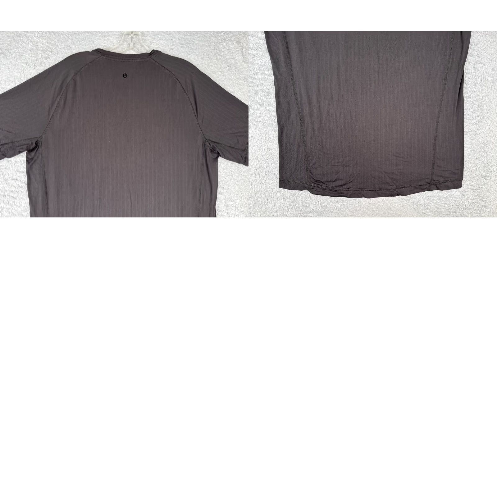 Lululemon Lululemon Shirt Women 10 Gray Short Sleeve V-Neck Vertical Stripe Gym Workout Shirt Size L / US 10 / IT 46 - 9 Thumbnail