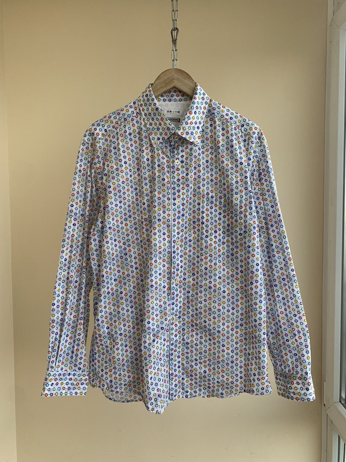 Japanese Brand Vagiie Emoji Print Long Sleeve Shirt by Leggiuno Size 50 Size US M / EU 48-50 / 2 - 1 Thumbnail