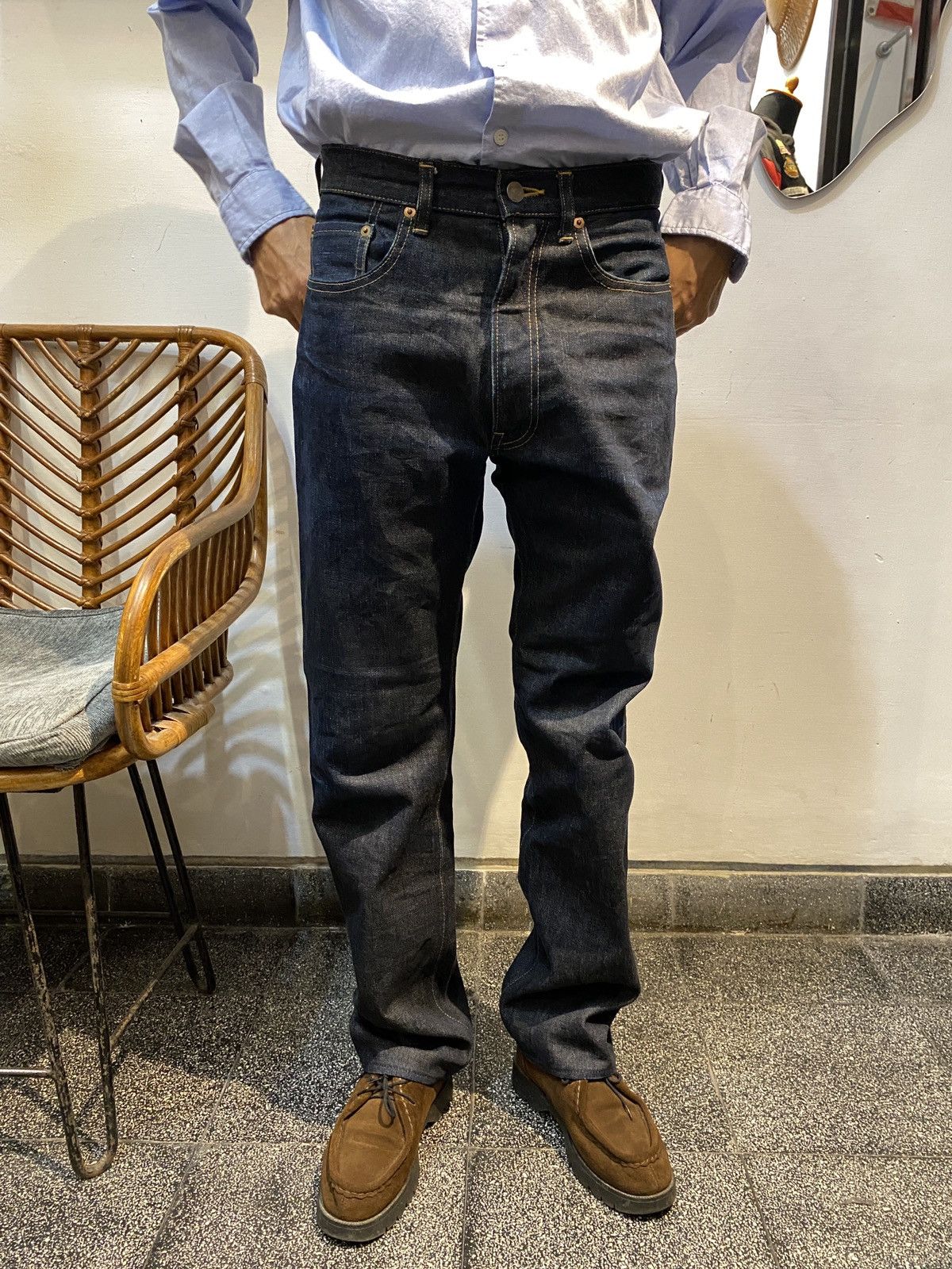 ANATOMICA × Japanese Brand Anatomica, High Waisted 618 Original Seamless Denim Indigo Size US 31 - 2 Thumbnail