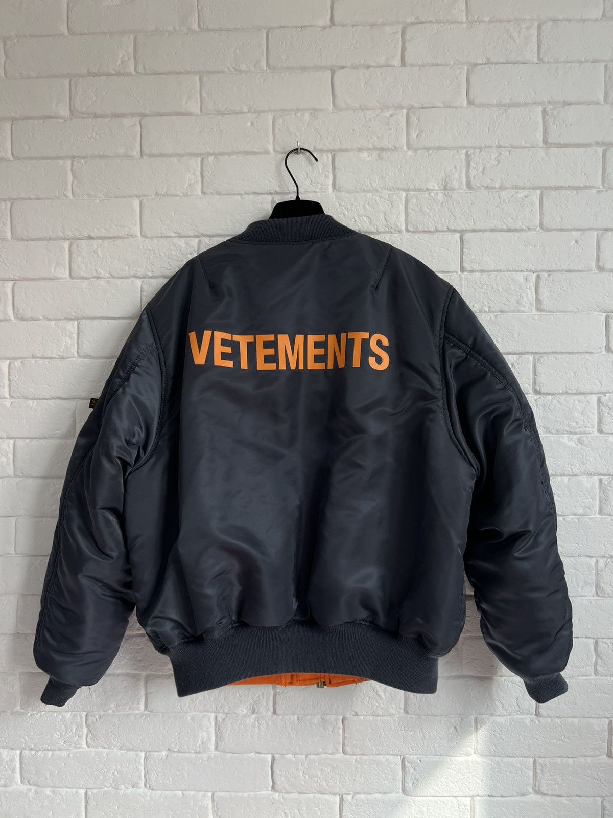 Vetements x Alpha SS18 reversible emoji bomber