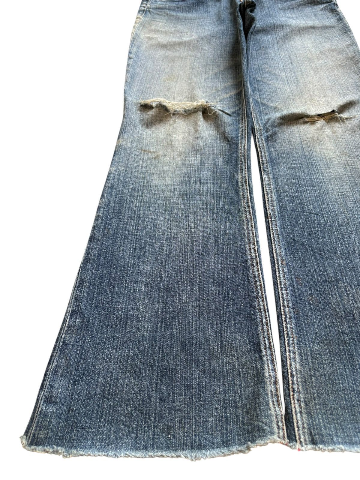 Japanese Brand Vintage Japanese Brand Mud Wash Distressed Flare Jeans Size US 31 - 6 Thumbnail