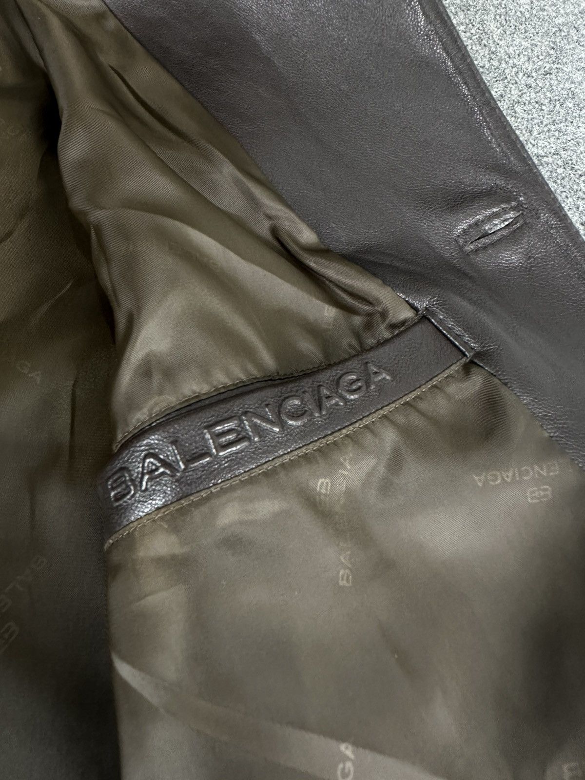 Balenciaga Balenciaga - Nicolas Ghesquiere 1998 Leather Blazer Jacket Size US L / EU 52-54 / 3 - 14 Thumbnail